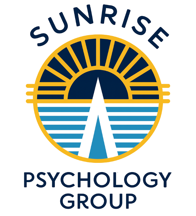 Sunrise Psychology Group logo for clinic founded by Dr. Kenneth Cole.  Sunrise Psychology Group does in-person and telehealth for adults in Milwaukee, and across the country.