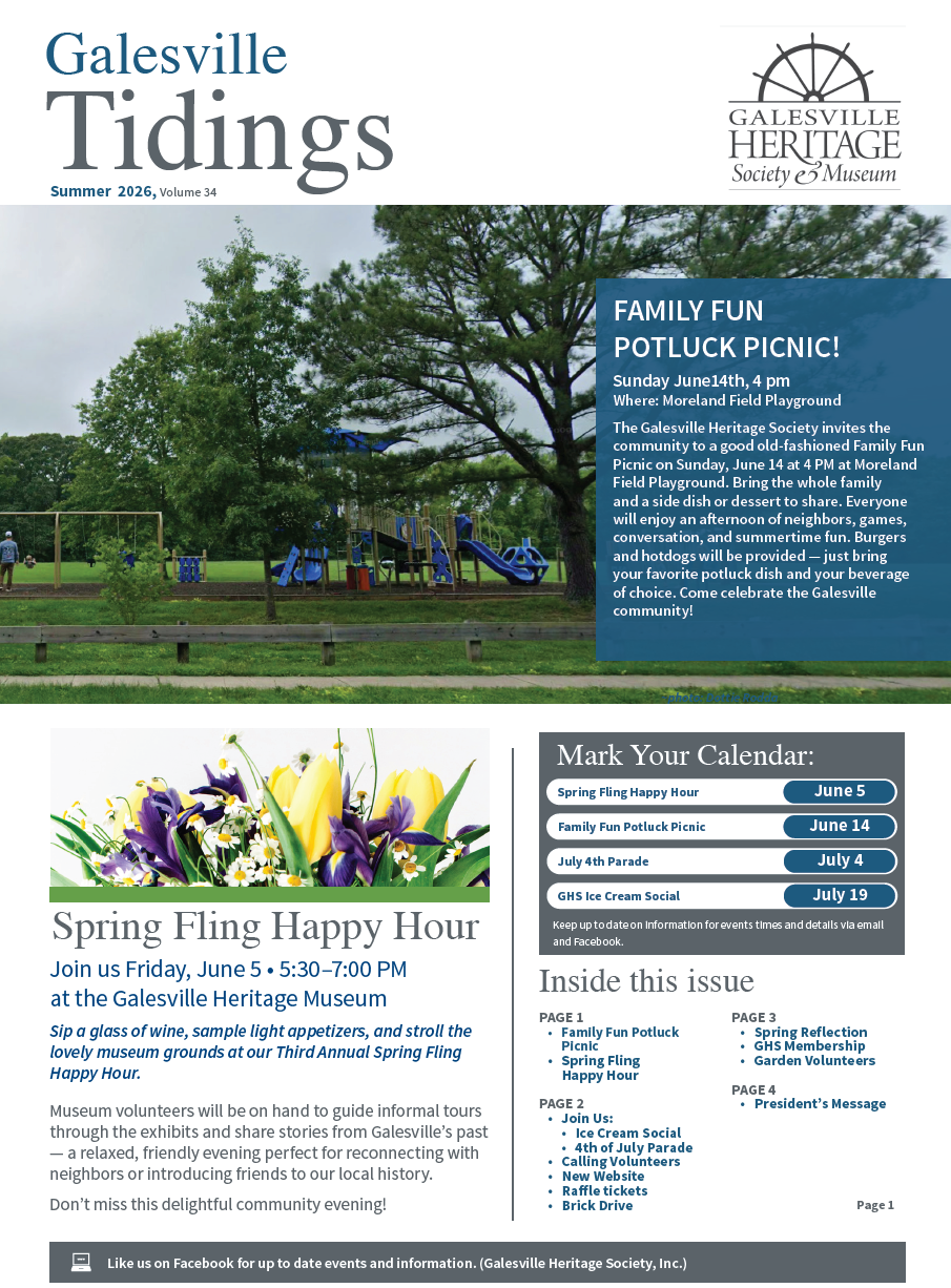 Galesville Tidings | Summer 2026