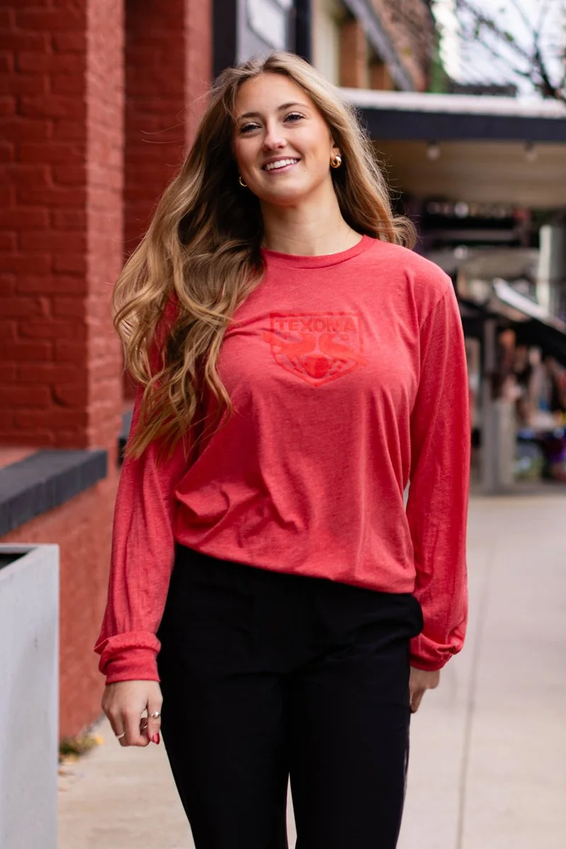 Red Triblend Long Sleeve