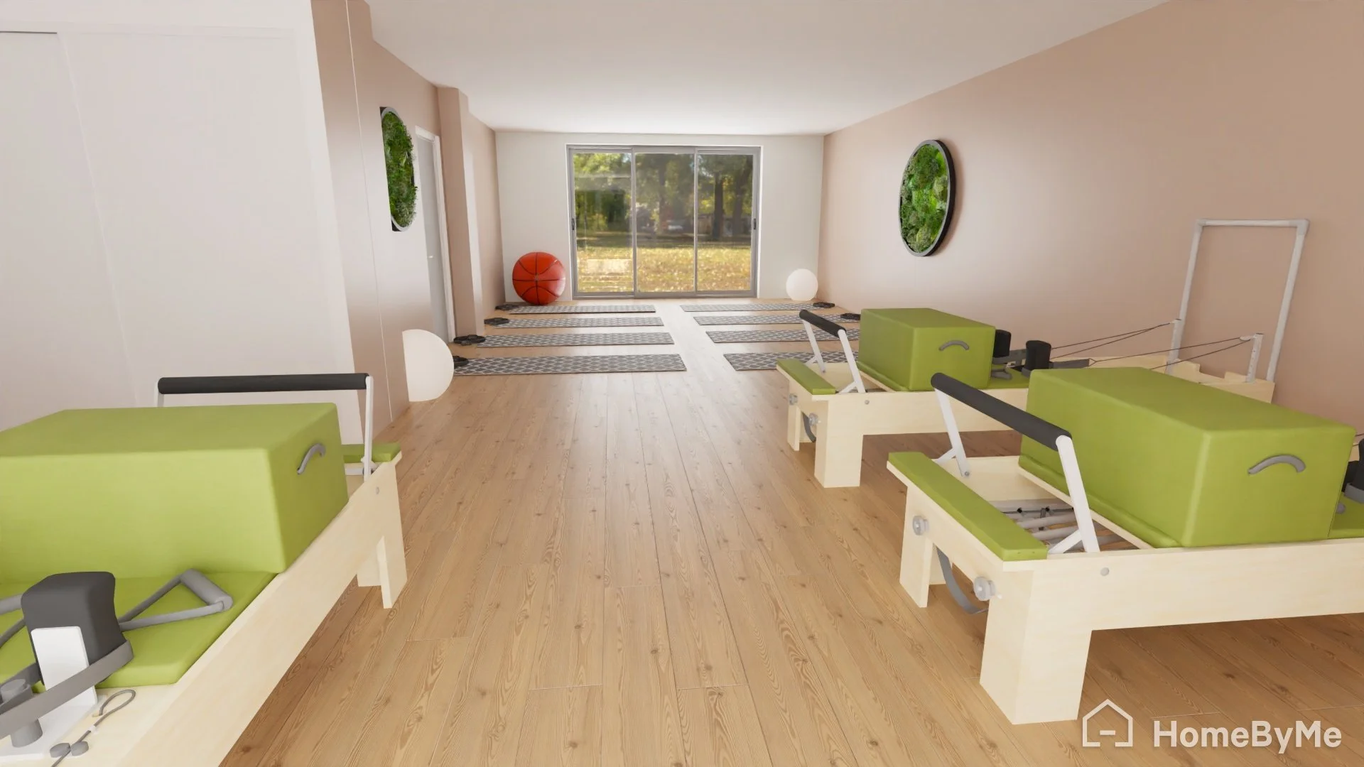 Espace de pratique dédié au pilates et yoga aérien