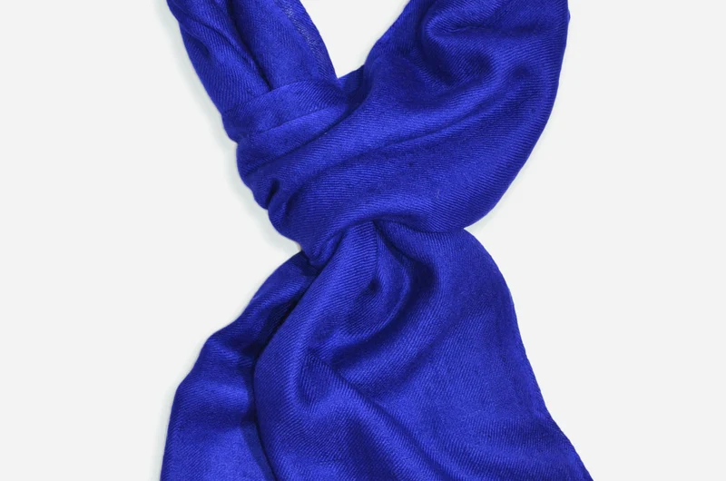 Blue Cashmere Travel Wrap