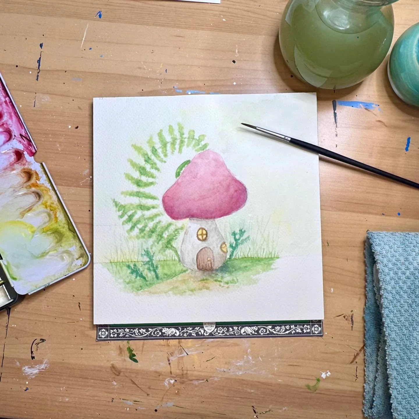 Every week or so I spend a couple of hours on the phone with my bestie (who had the audacity to move six hours away!). While Cathy, of Cathybug Creations, and I catch up I always find something to do with my hands. 

Tonight I painted. The world is a