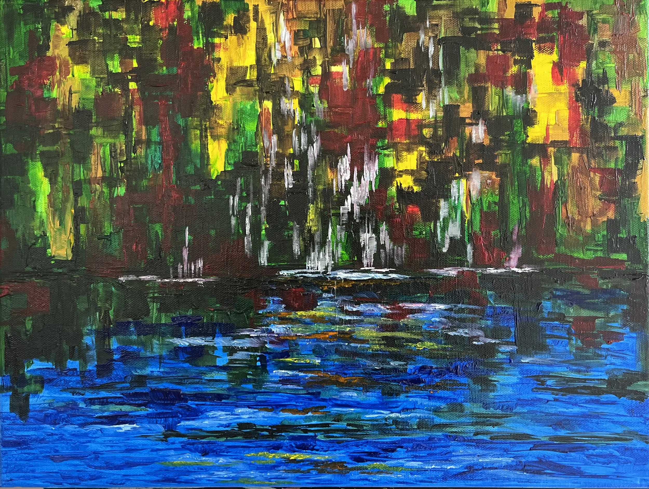 Stillness by Shamalee Rajapakse, oil on canvas, 2025