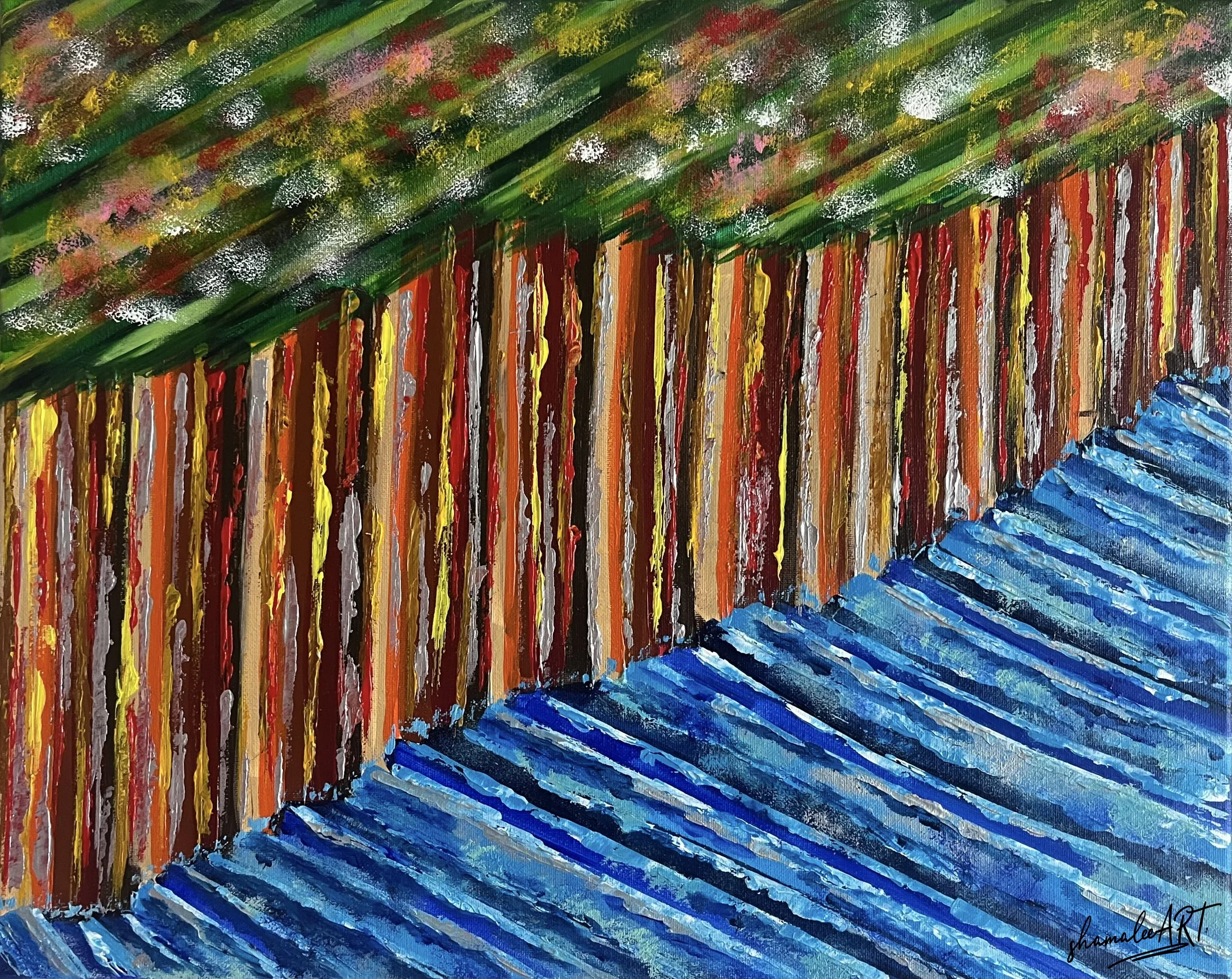 The beauty of the wild by Shamalee Rajapakse, acrylic on canvas, 2024