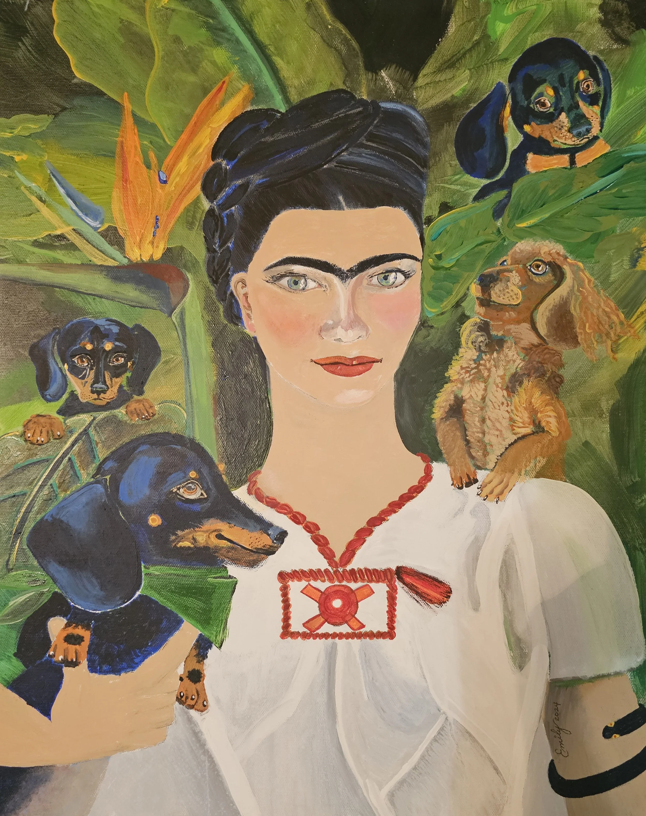 Self Portrait with Dogs