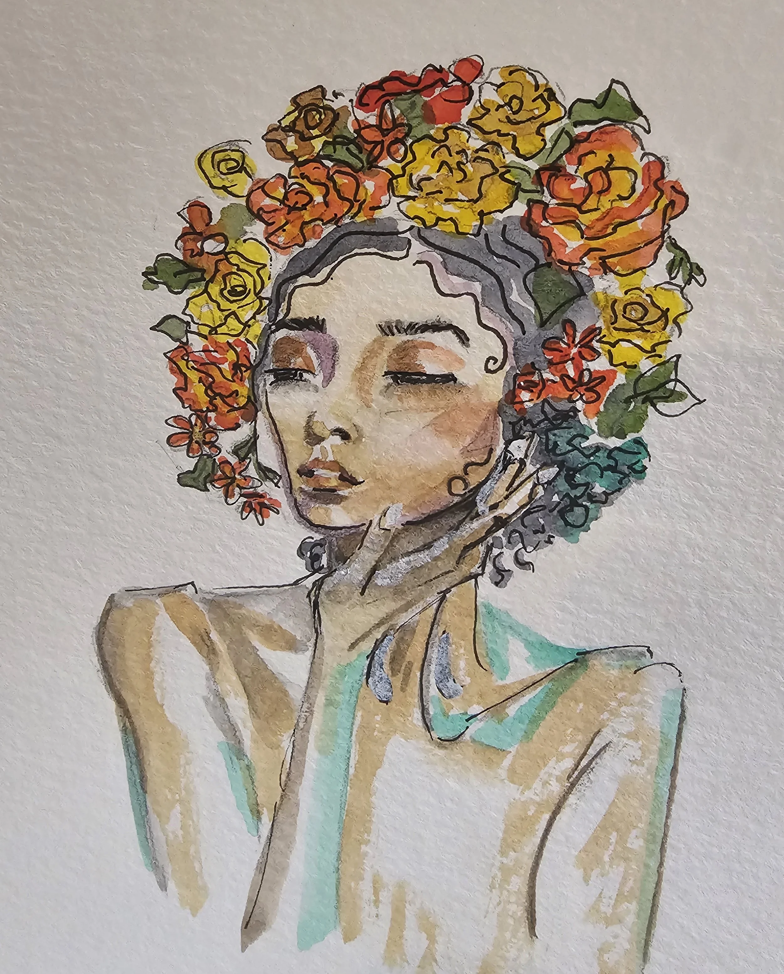 Watercolor Portrait - Alexa