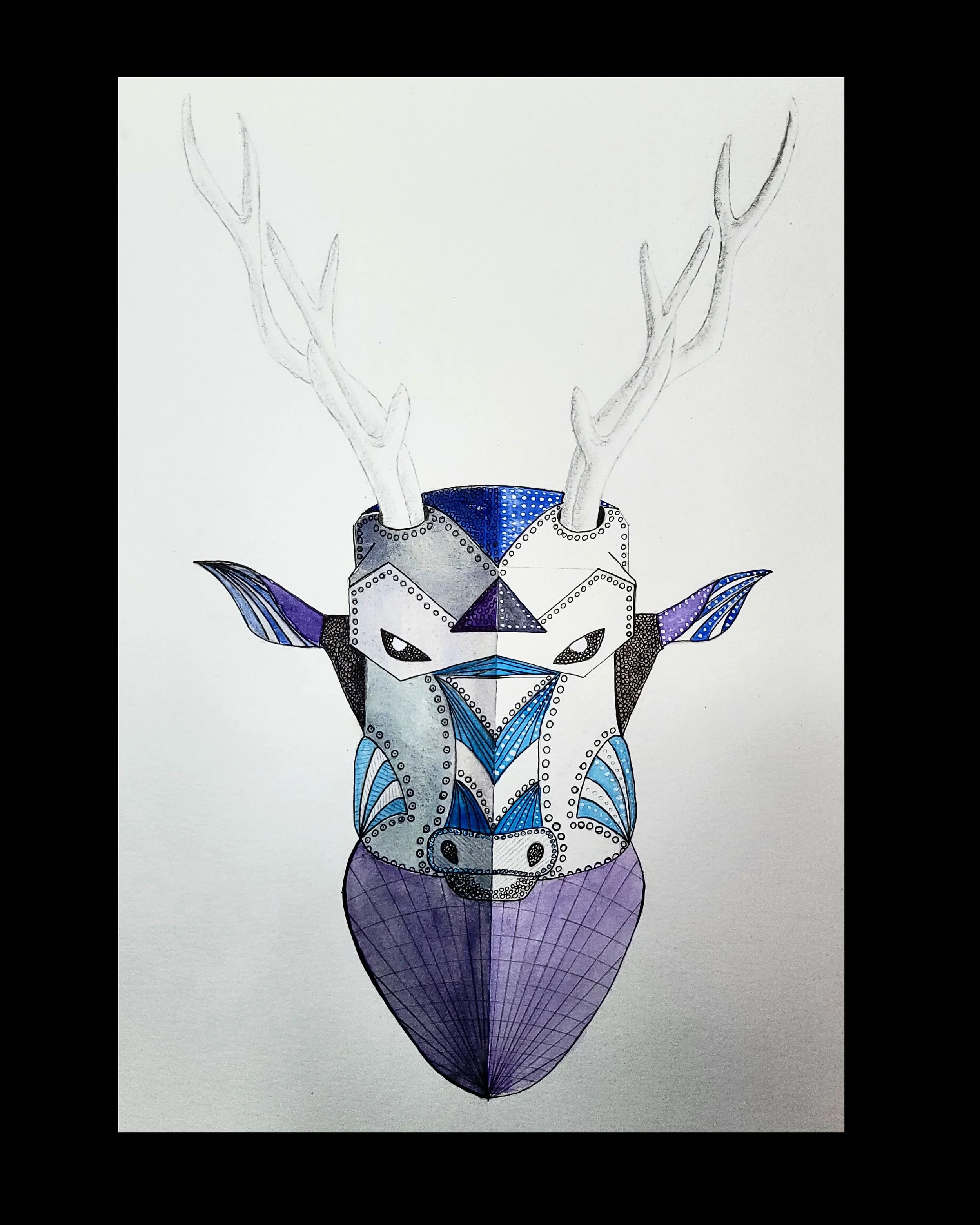 Huichol Deer - Watercolor