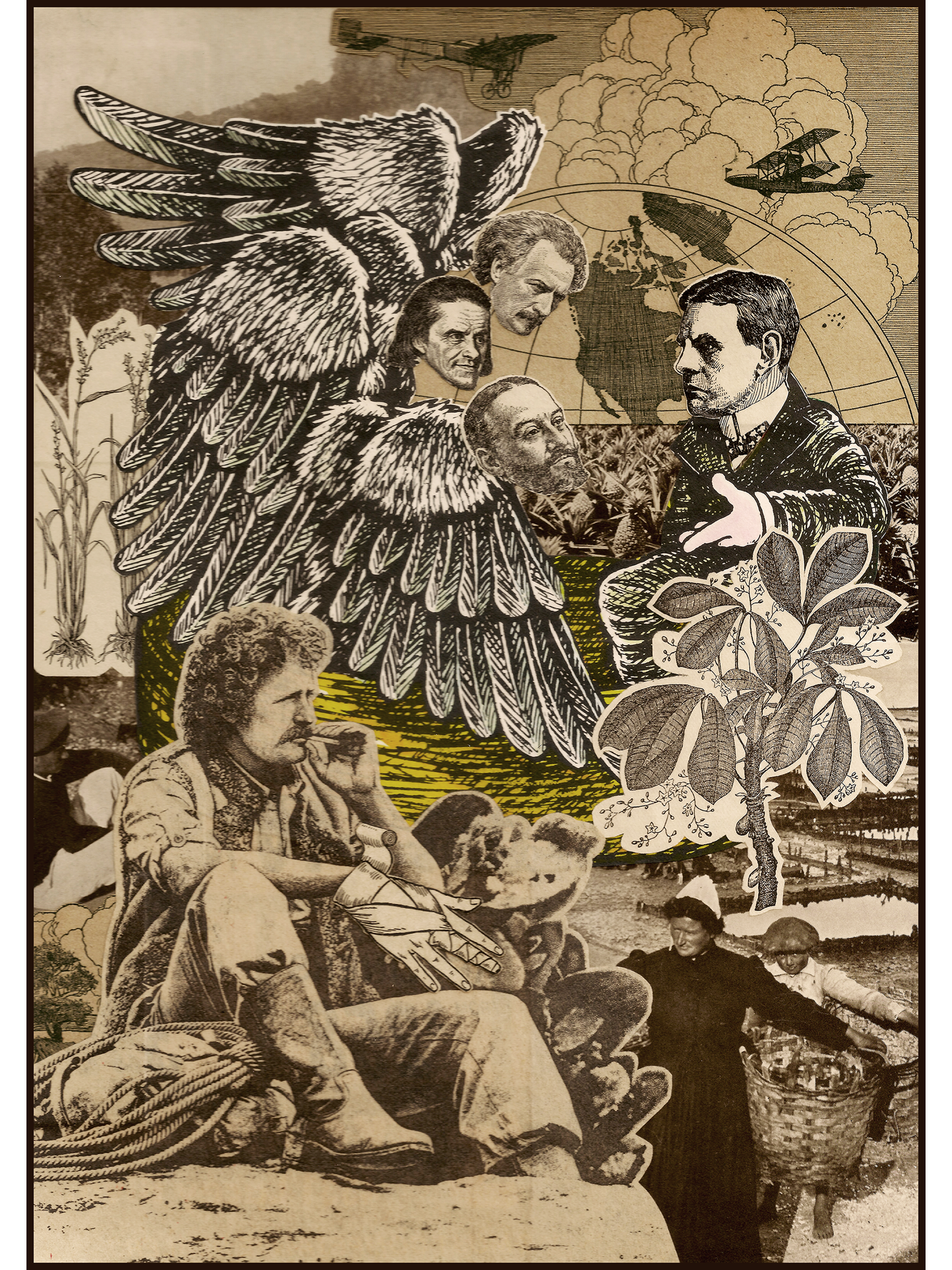   The Traveler  , 2019 
Collage on Board 
8" x 11" 
180-