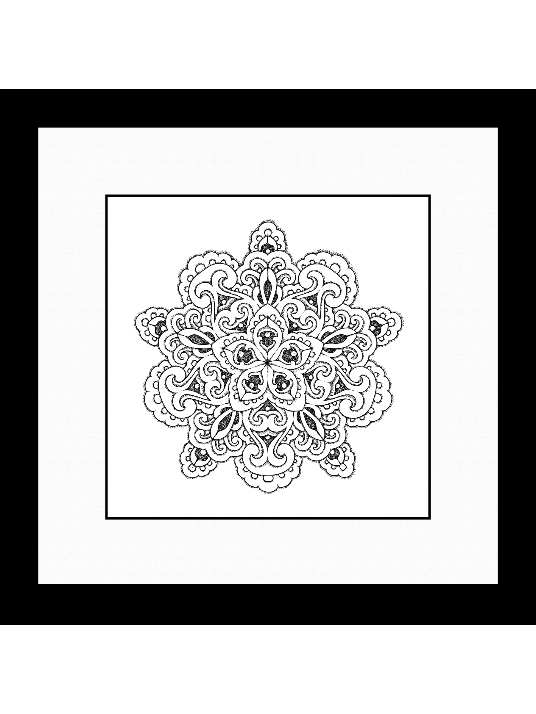   Yantra 005  , 2015 
Ink on Bristol Board 
14" x 14" (framed) 
360-