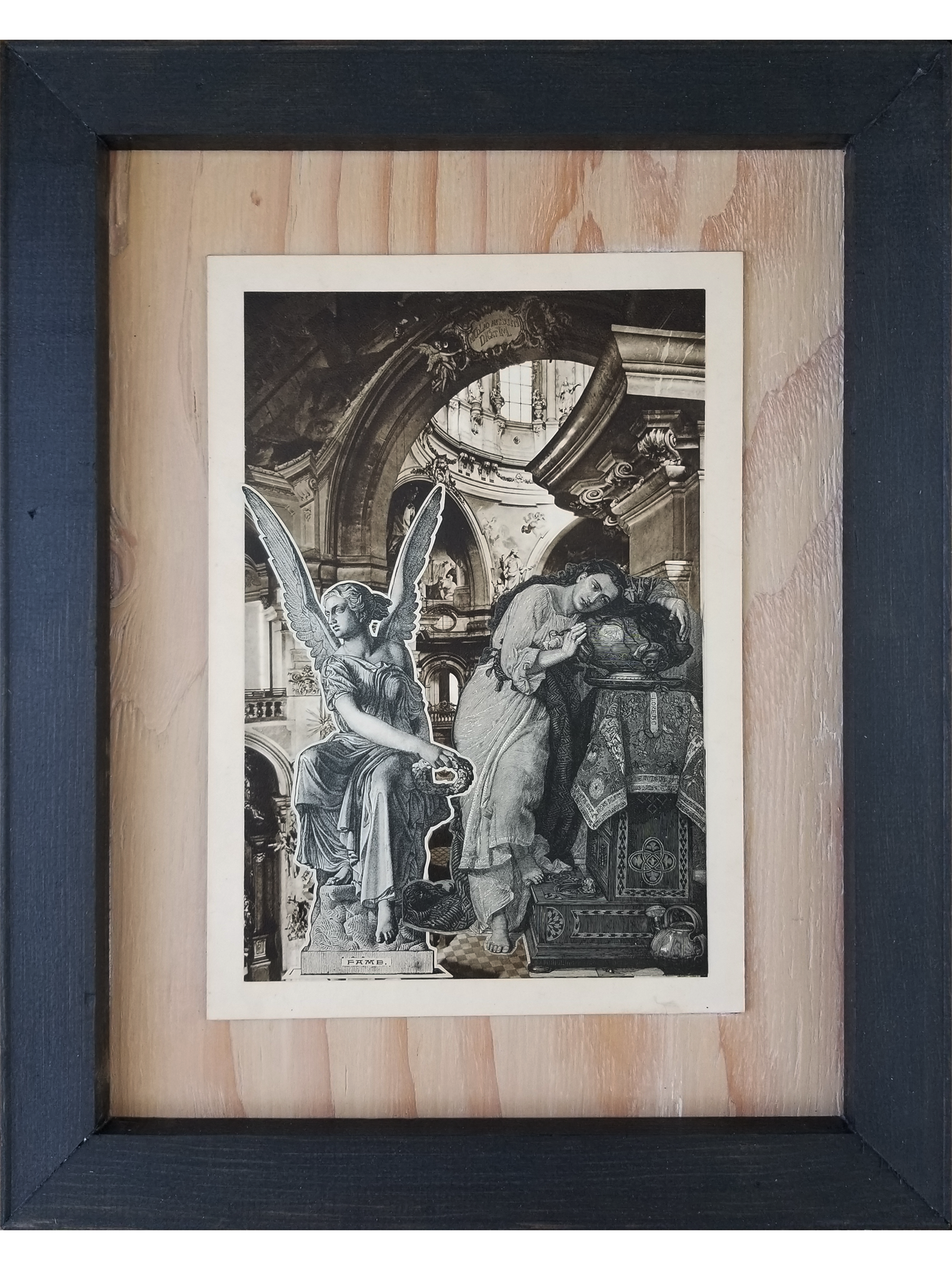   Fame  , 2026 
Collage on Board 
16" x 20" 
Sold