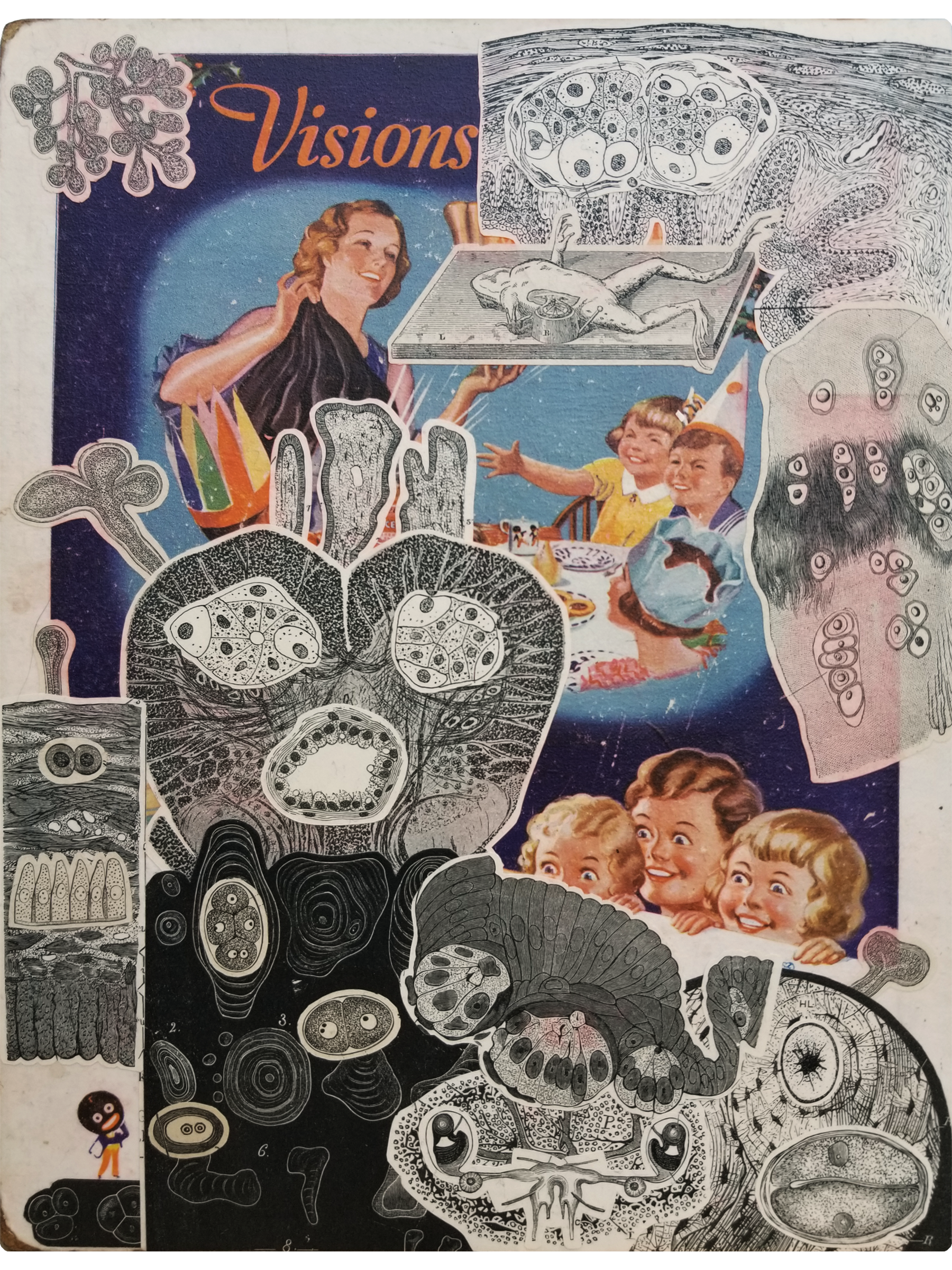   Visions  , 2026 
Collage on Board 
8.5" x 11" 
150-
