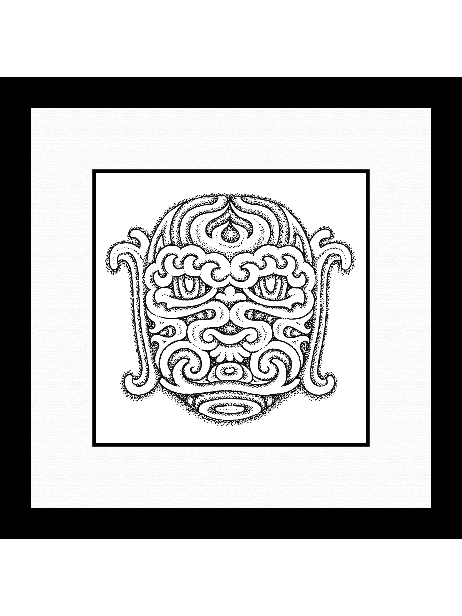   Aether / Acceptance  , 2016 
Ink on Bristol Board 
8" x 8" (framed) 
140-