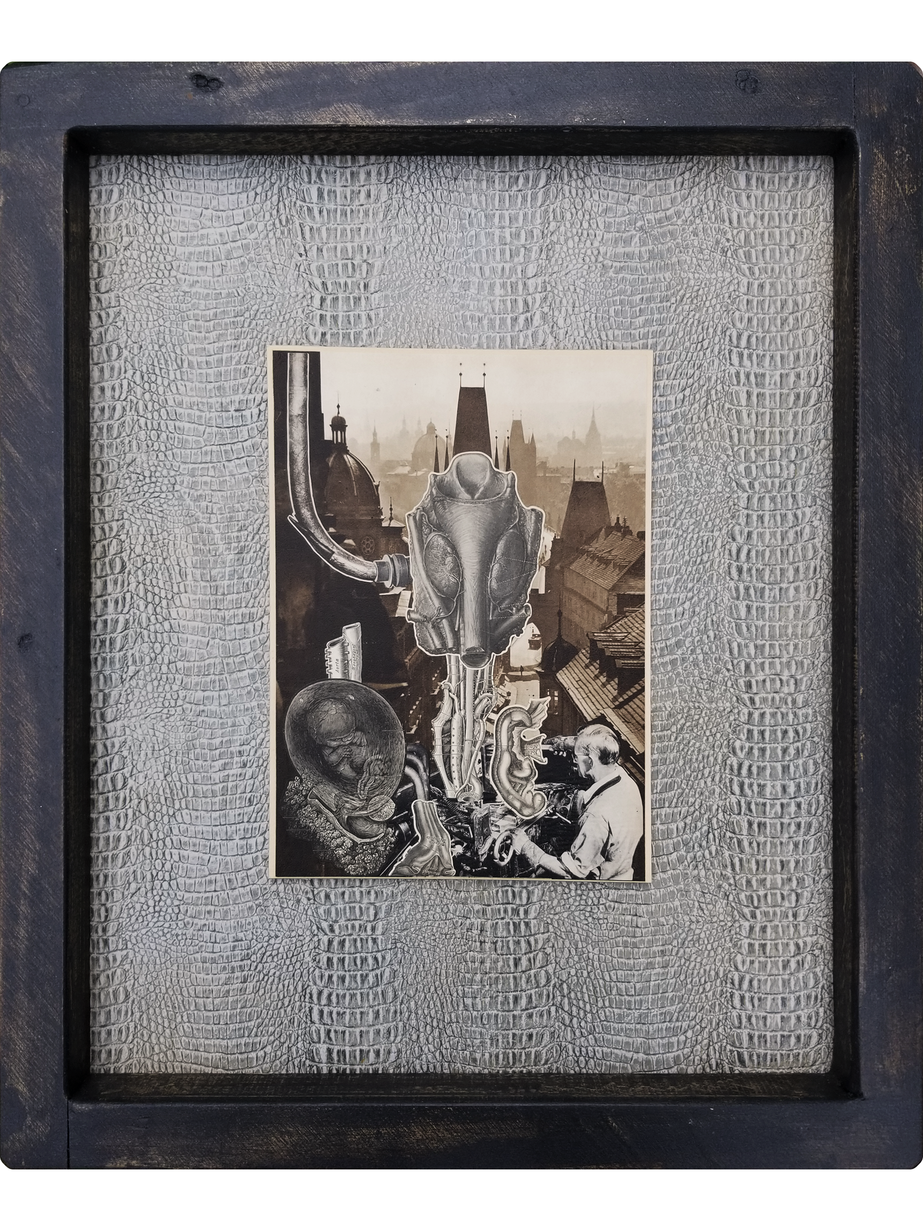   Latchkey Baby  , 2026 
Collage on Board 
20" x 24" 
700-