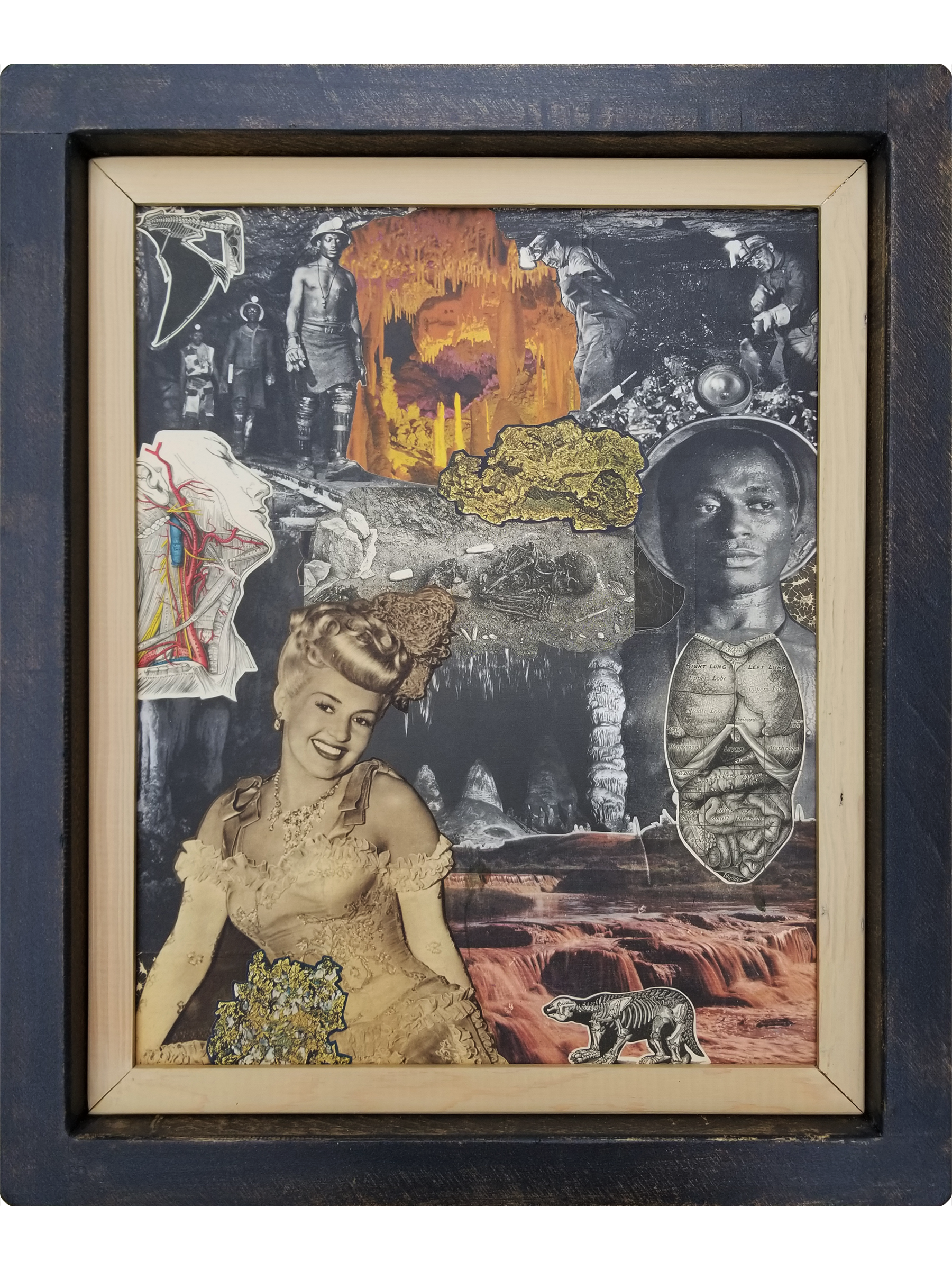   Belly of the Beast  , 2026 
Collage on Wood Panel 
20" x 24" 
700-
