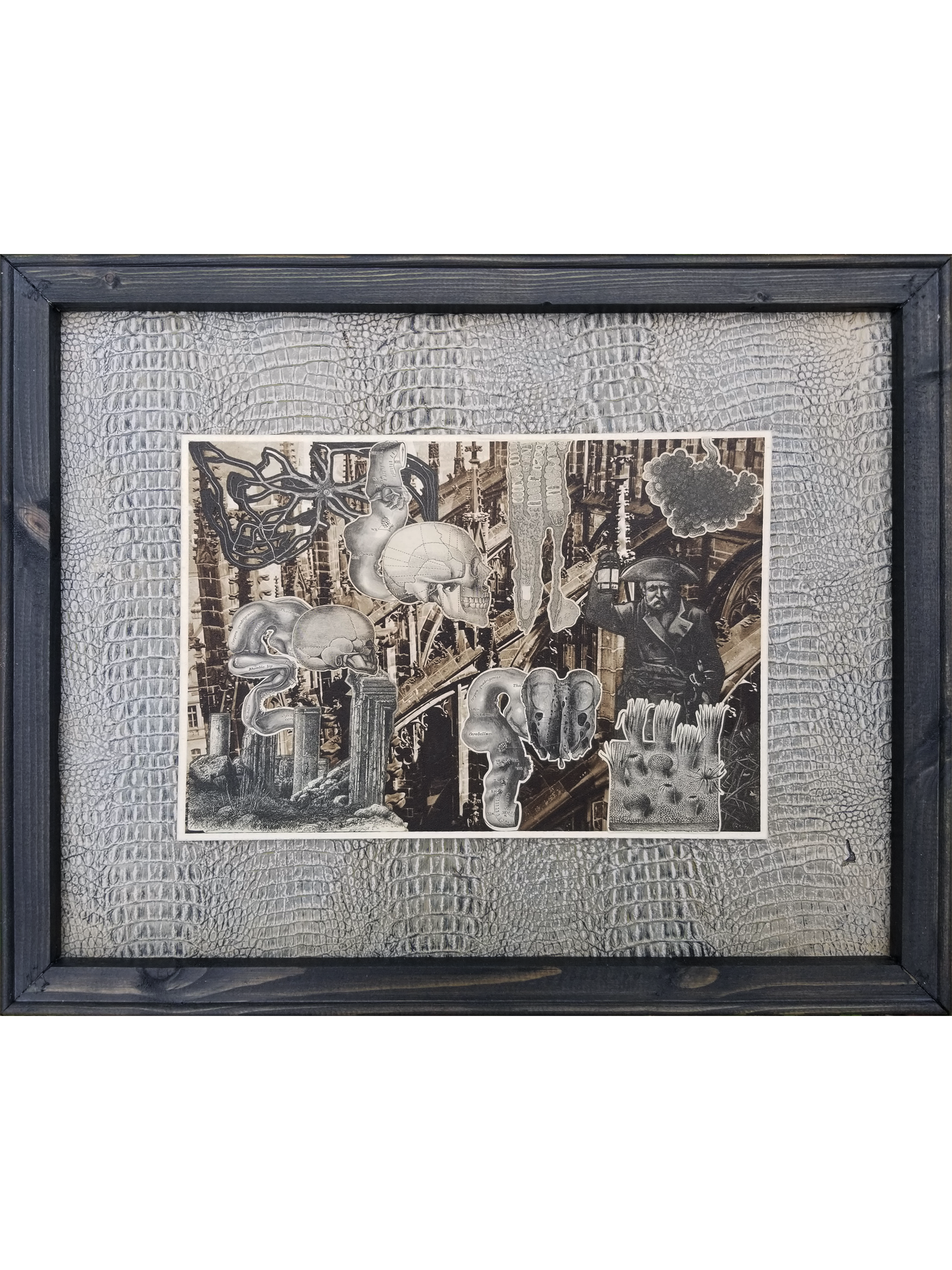   Just Checking  , 2026 
Collage on Board 
20" x 16" 
475-
