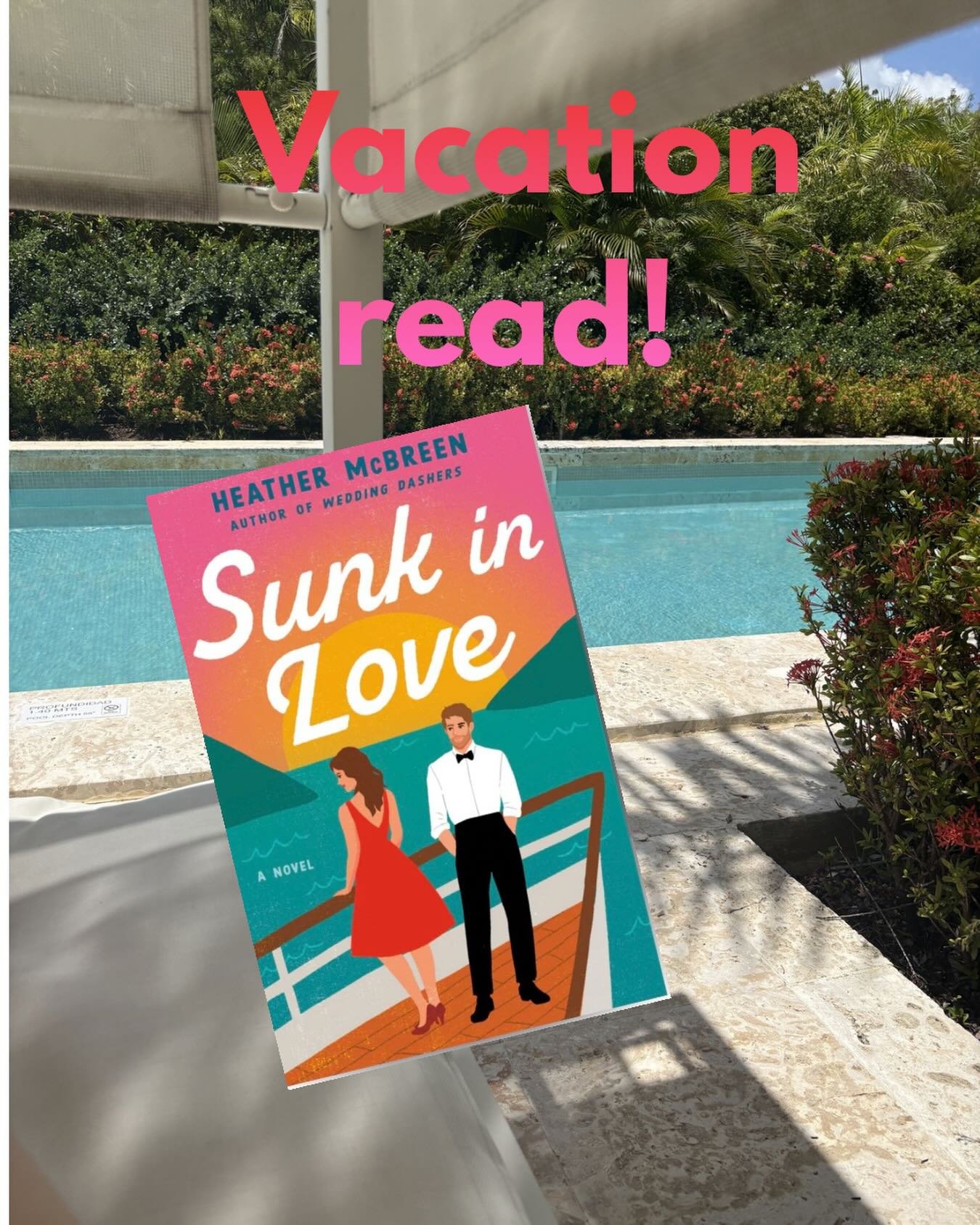 My family and I were lucky enough to enjoy a Caribbean vacation this week and the sun was SO needed. And while the kids swam, I finally was able to sit down and give @heathermcbreenwrites &lsquo;s newest release all my attention!

SUNK IN LOVE almost