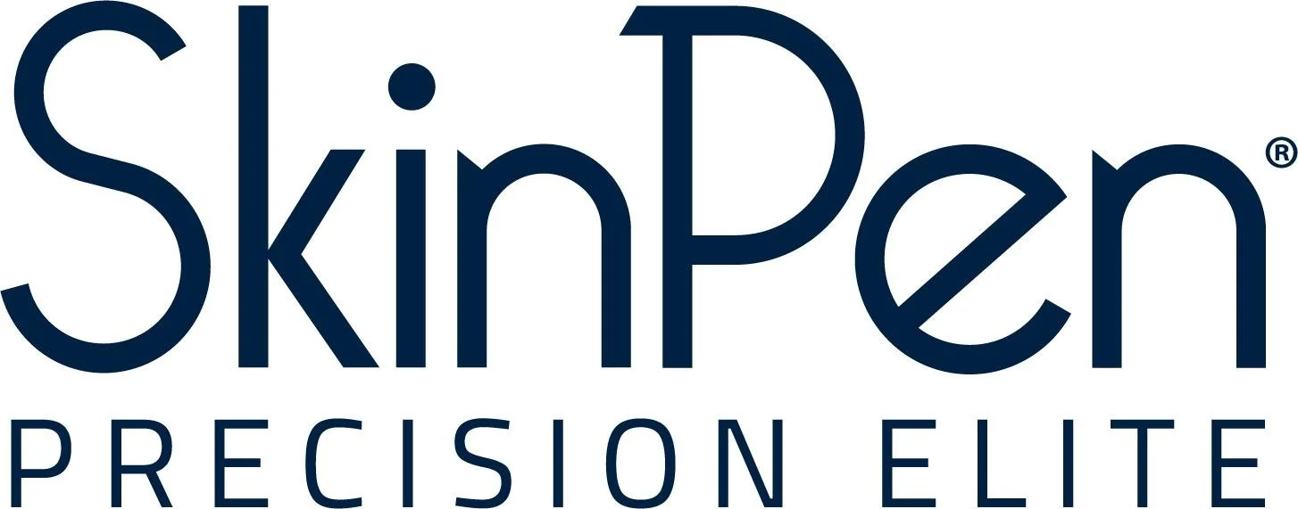 Skinceuticals logo with the tagline  Precise and Elite in navy blue text