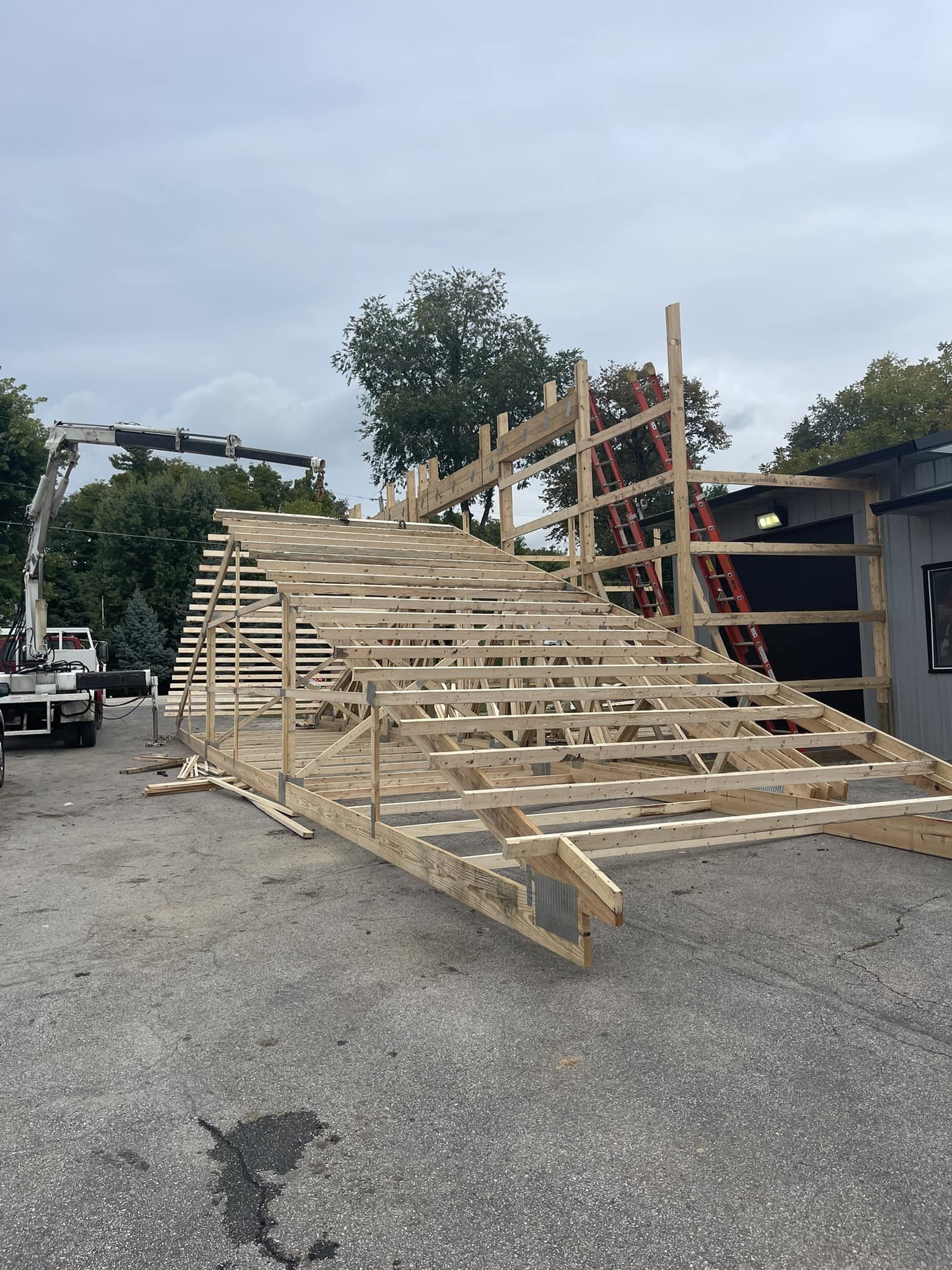 Engineered wood trusses built to project specifications