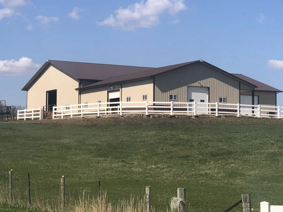 Post-frame livestock or storage building