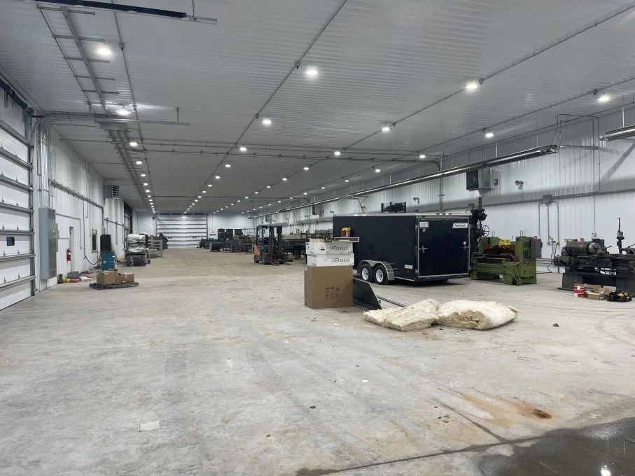 Interior steel liner panels installed over insulation