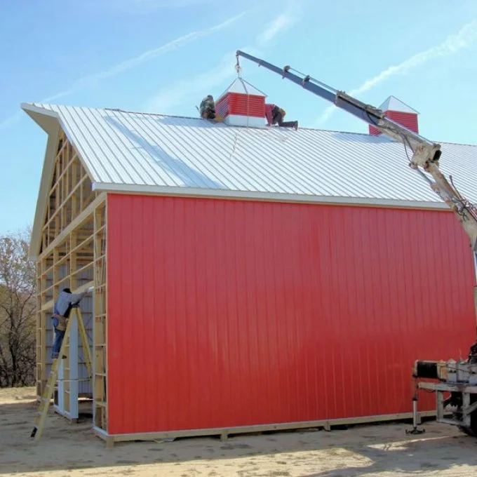 Post-frame wall system designed to lock building structure together