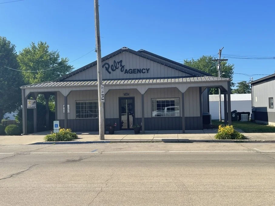 Post-frame commercial building with finished exterior
