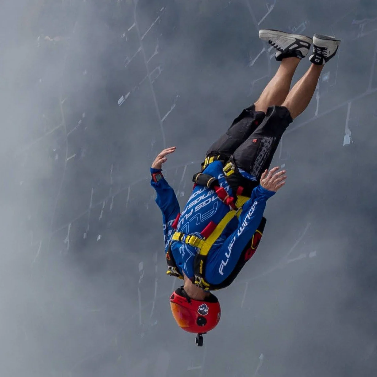 Our owner having fun on an angle flying skydive