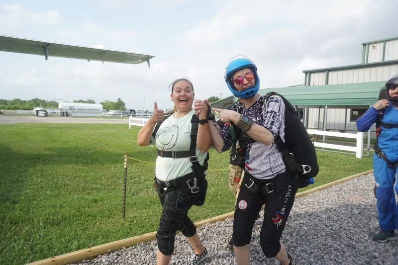 Daughter excited to board the plane