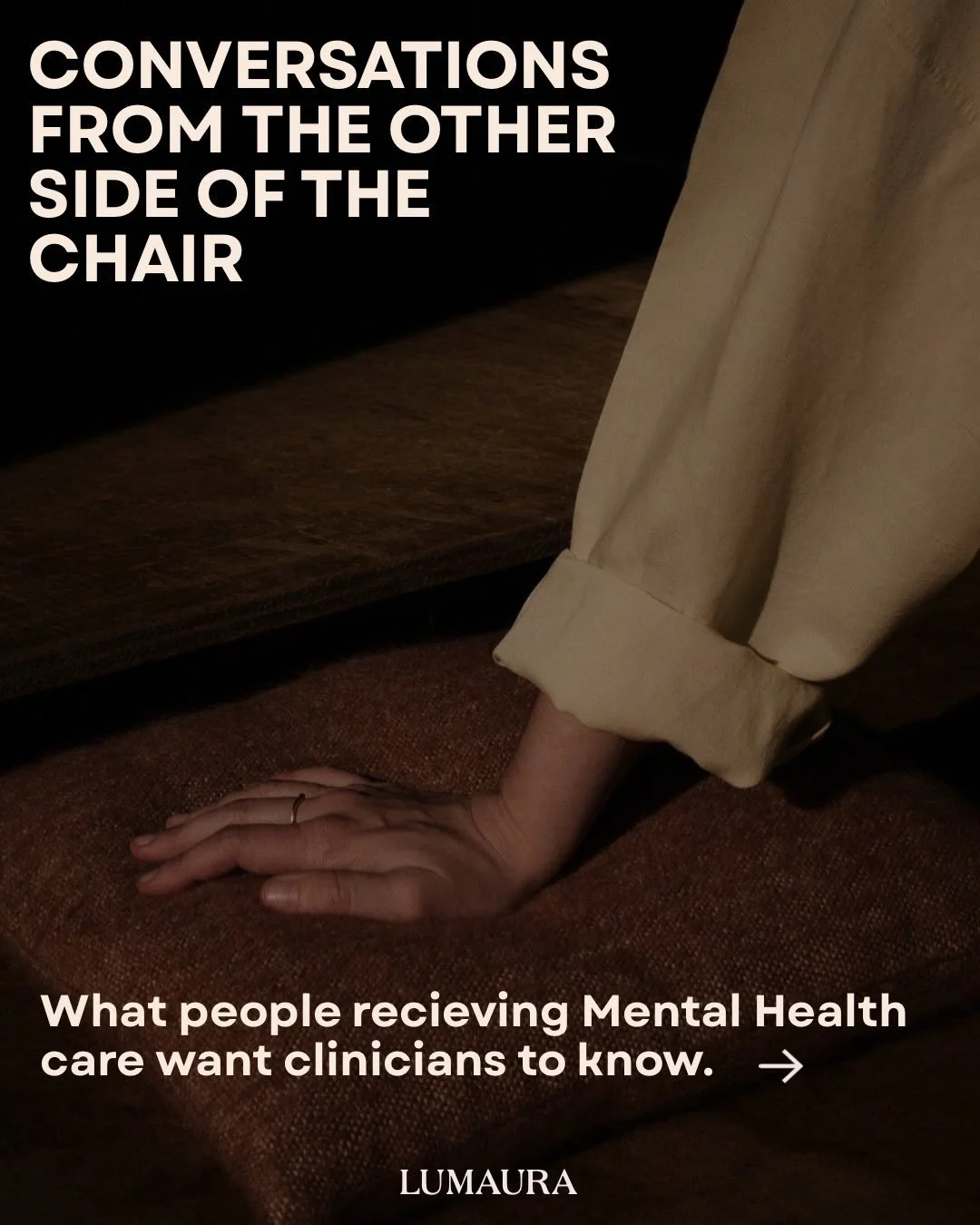 Conversations from the other side of the receiving what people receiving Mental Health care want clinics to know.

(Swipe to read) 

See the struggle. Support the person. Never forget the human. ❤️