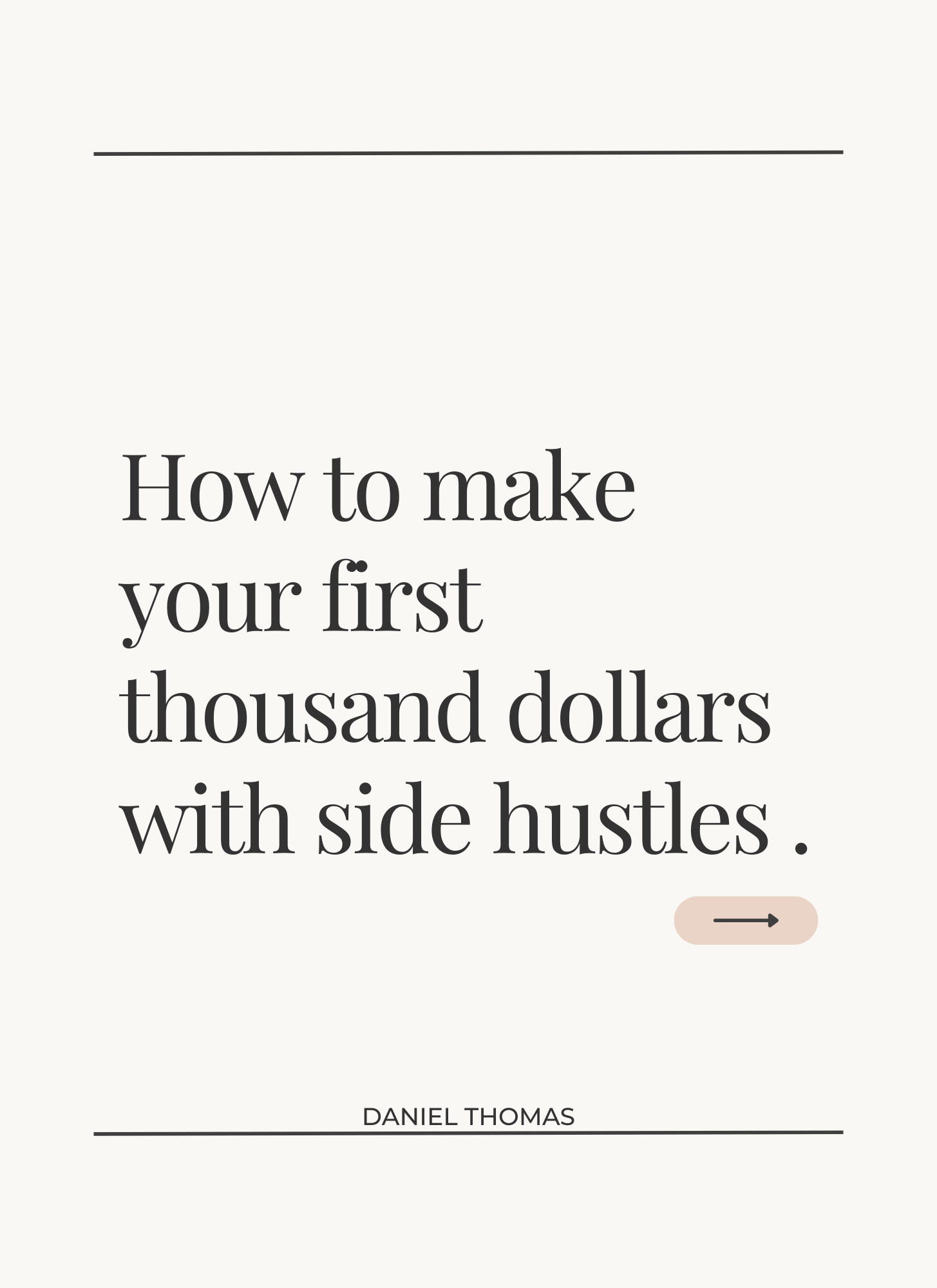 How to make your first 1000$ with side hustle.