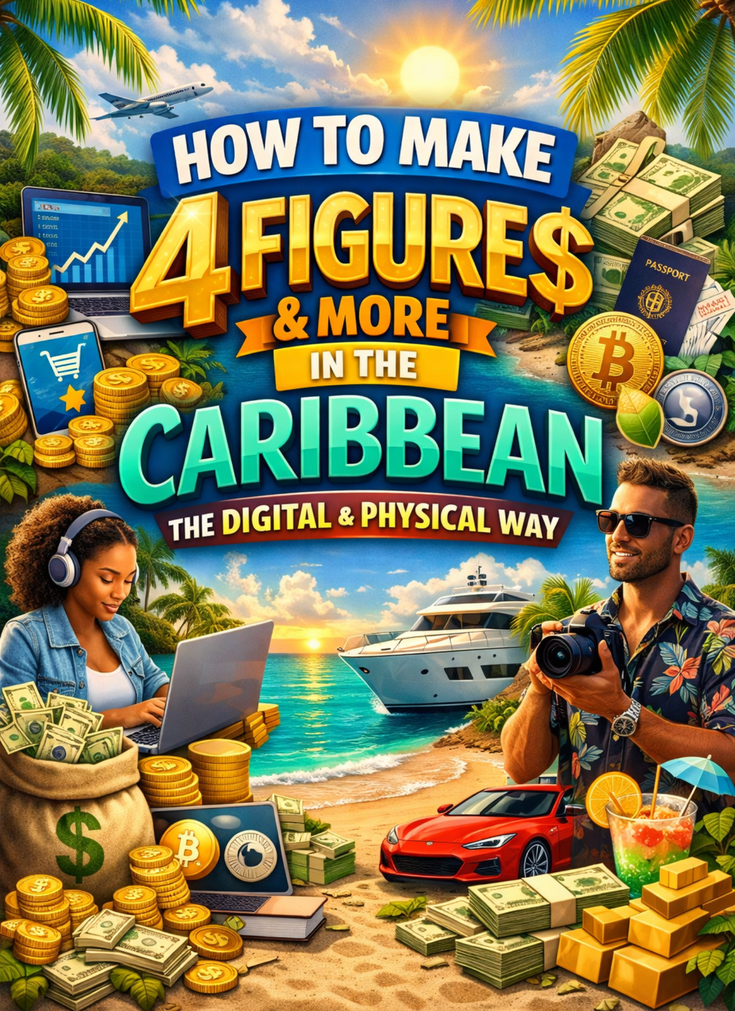 How To make 4 figure$ or more in the Caribbean (physical and digital way)
