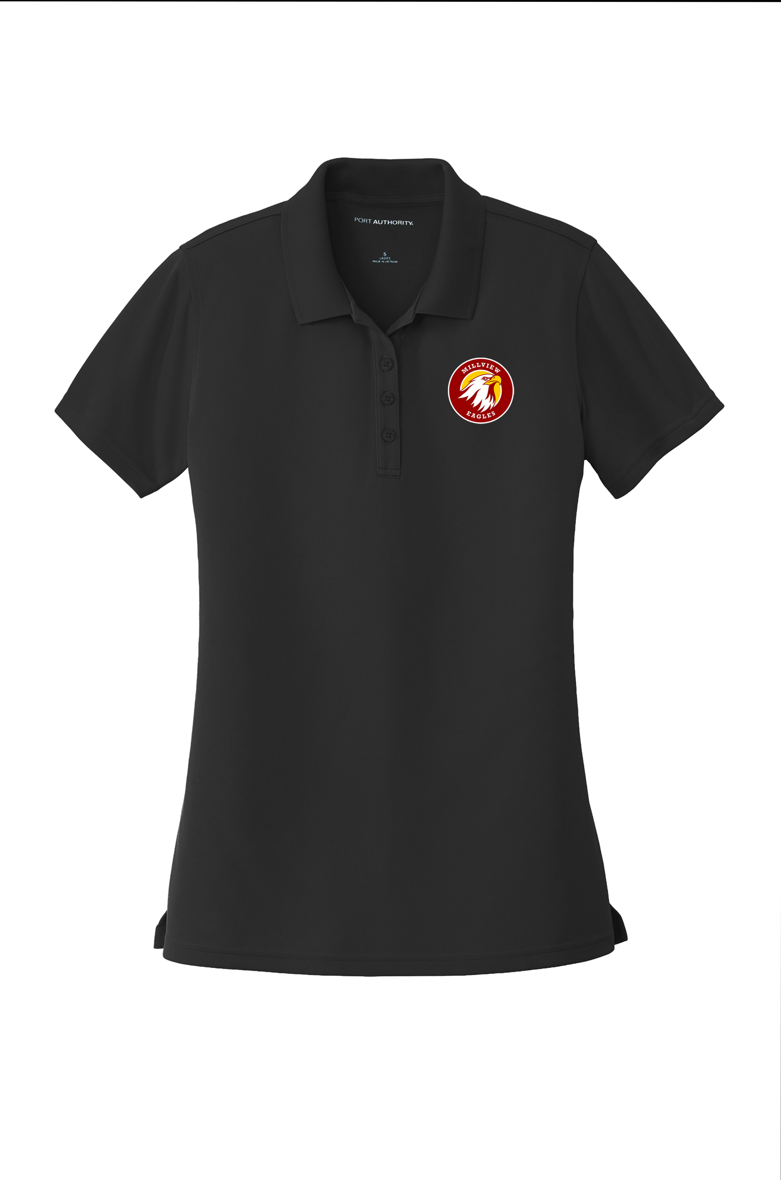 Millview Staff Women's Embroidered Polo (Black)