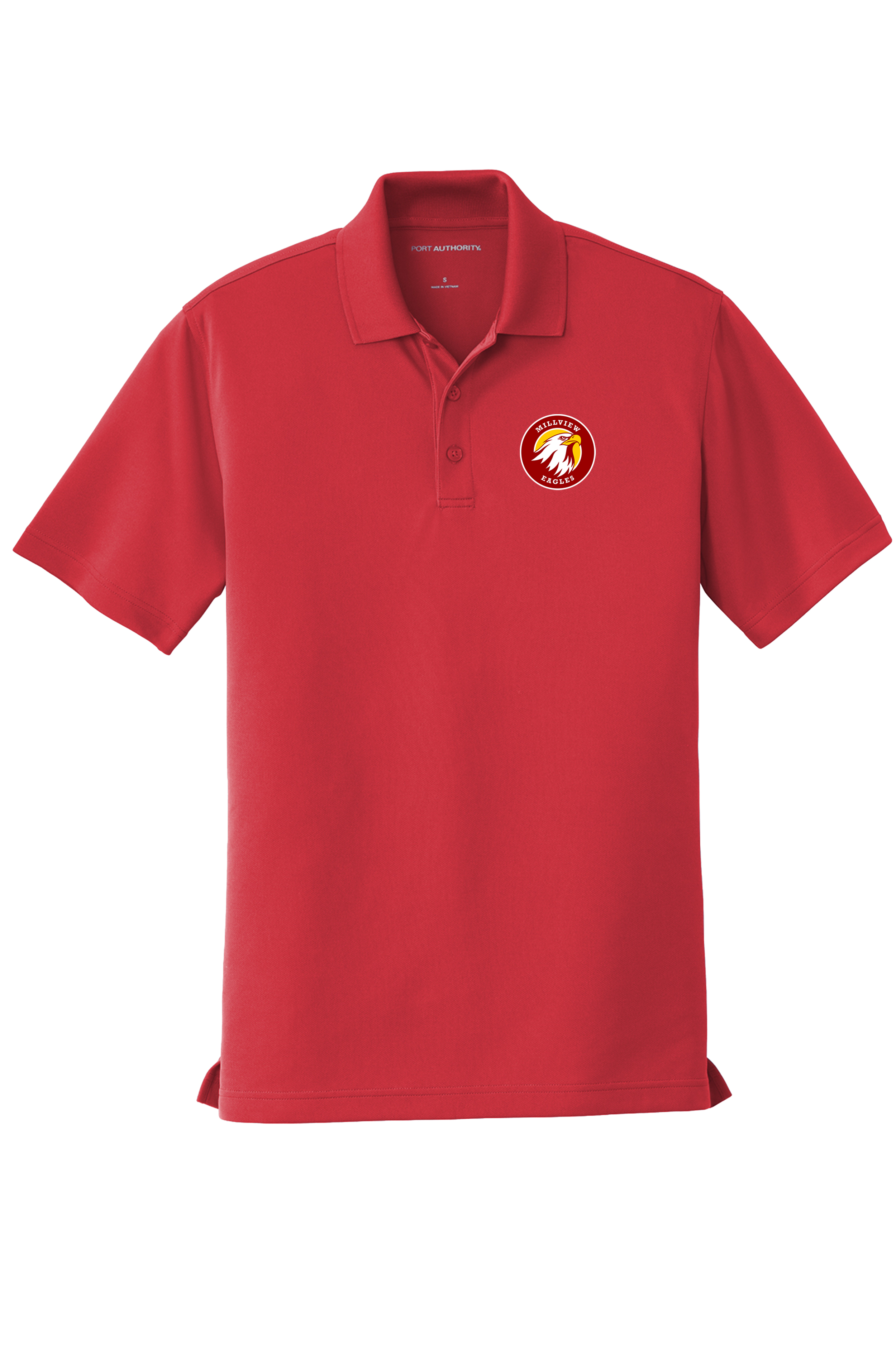 Millview Staff Men's Embroidered Polo (Red)