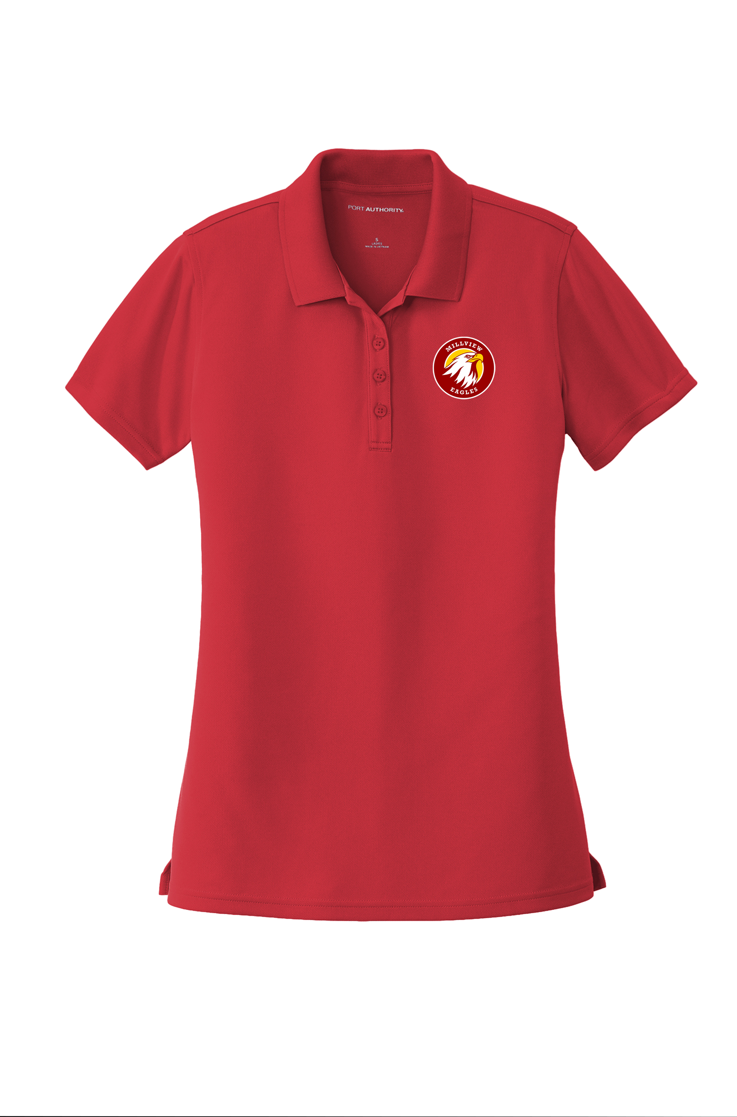 Millview Staff Women's Embroidered Polo (Red)