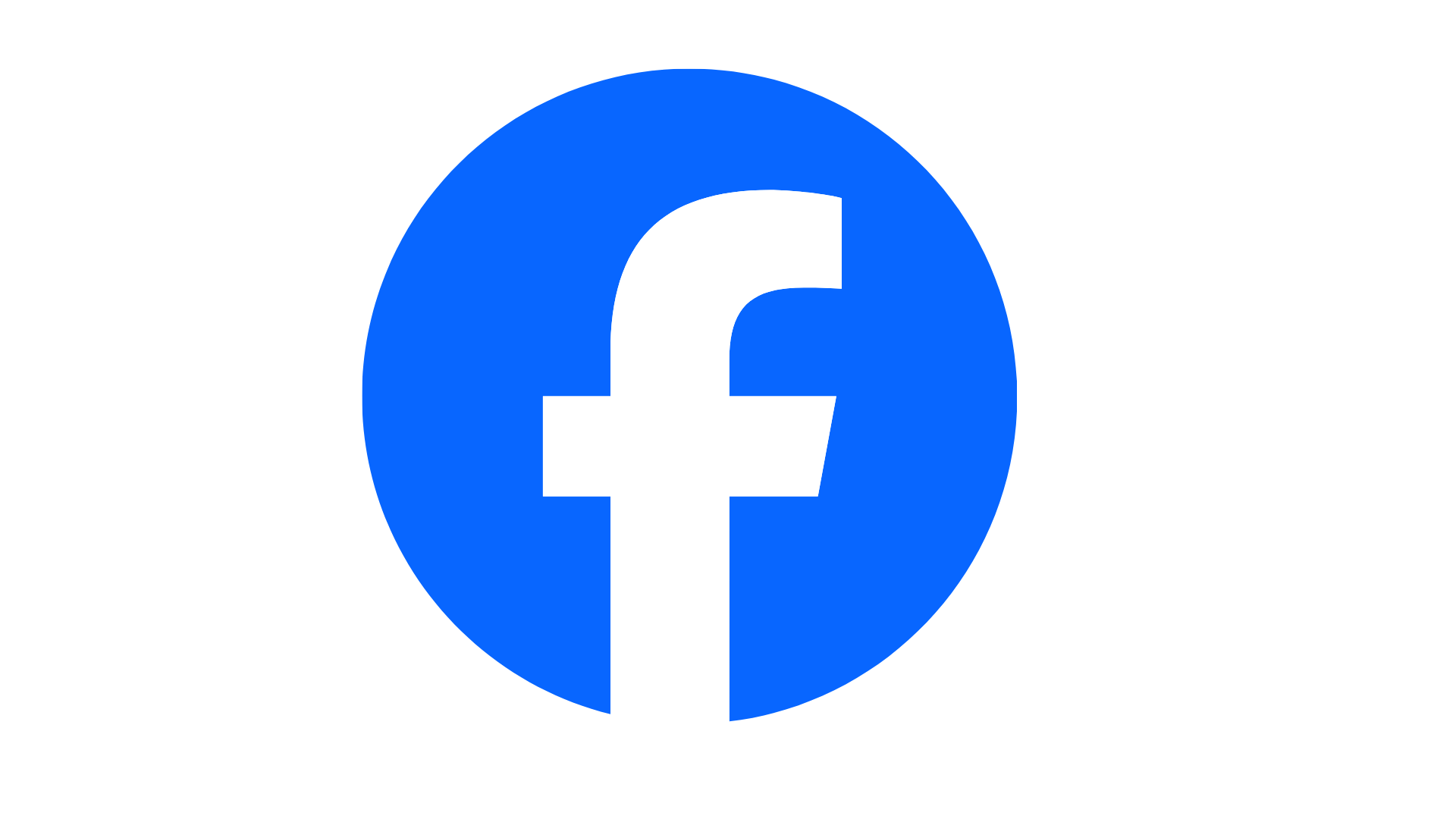 Facebook logo, a white lowercase 'f' on a blue circular background.