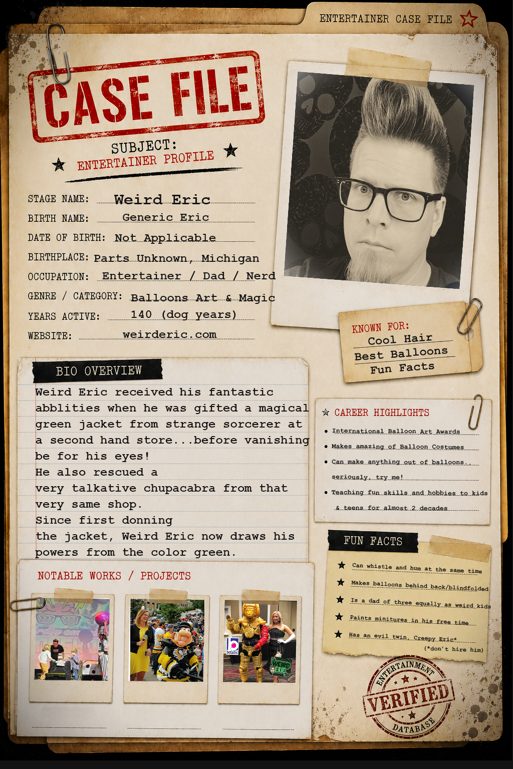 image of Weird Eric's case file