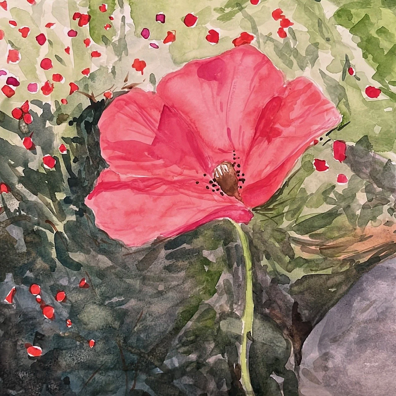 "Poppy" this is one of my first paintings after many years.