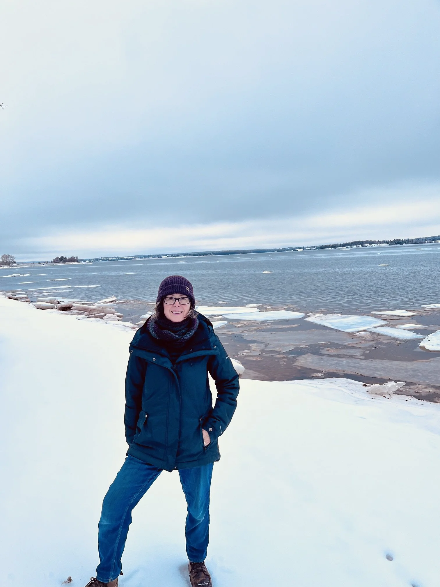 Our first week in PEI, we didn't expect mini icebergs!