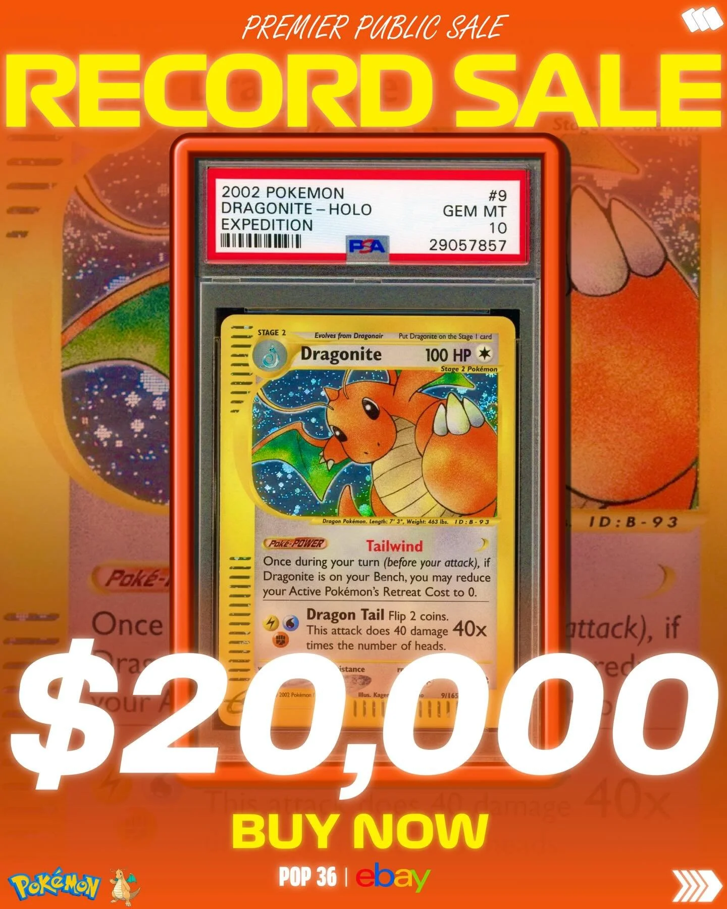 🚨JUST SOLD🚨

💰This Expedition Dragonite was sniped on @ebay today🎯💎Super low pop grail. Congrats to the buyer🔥

✅All @ebay sales are confirmed paid using the product research tool.

💙Tap our stories, highlights, and links in bio to monitor TCG