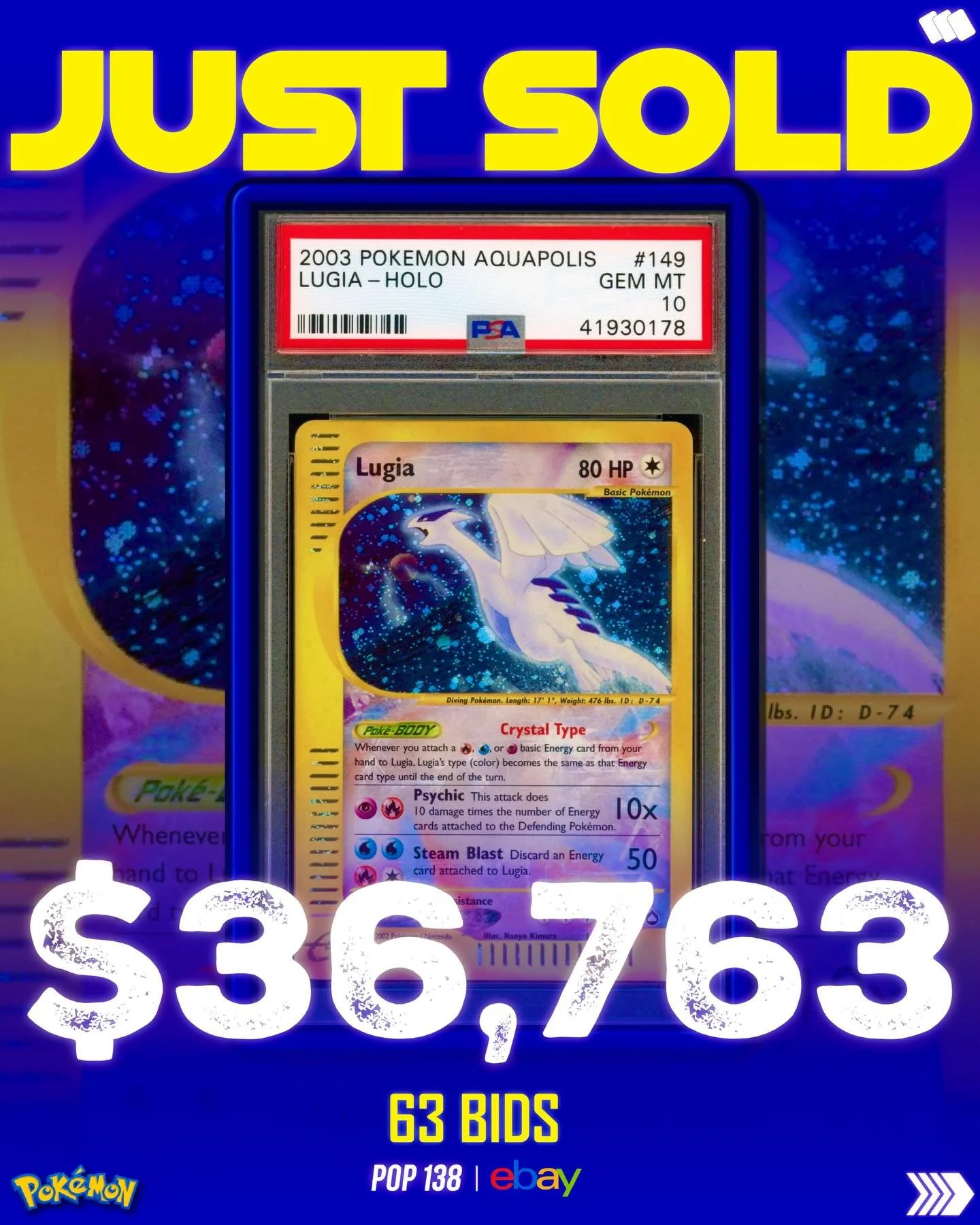 🪽JUST SOLD🪽

💰Last night had some big cards sell and this was one of them..confirmed paid on @ebay 🔥

🎉Check out the newly designed website gempirecards.com (🔗link in bio) to stay updated on all the best premier auctions and new listings💙🫶

✅
