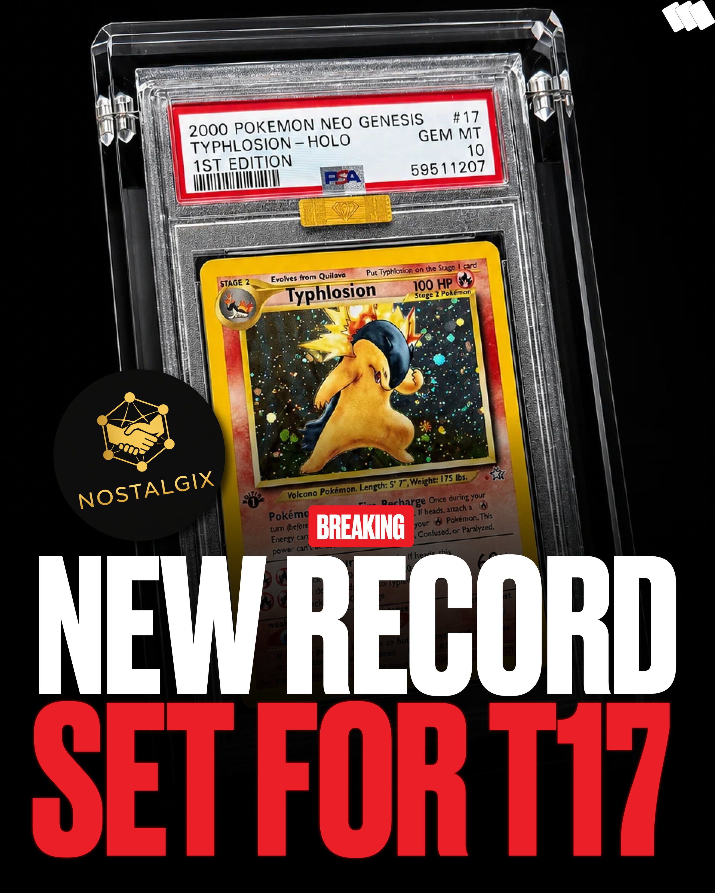 Typhlosion T17 Sets New Record With $750,000 Sale