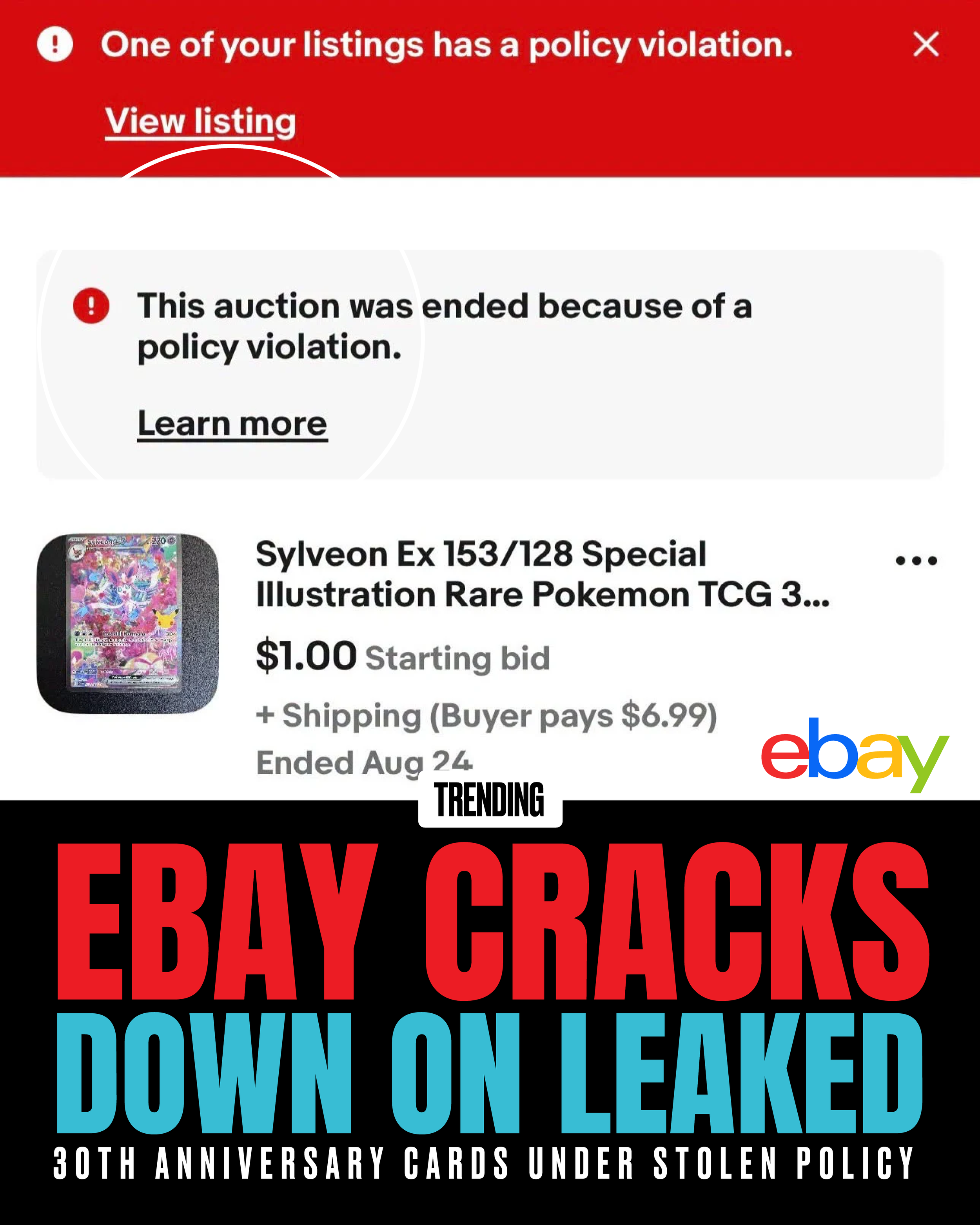 eBay Removes Leaked Pokémon 30th Anniversary Listings Under Stolen Property Policy