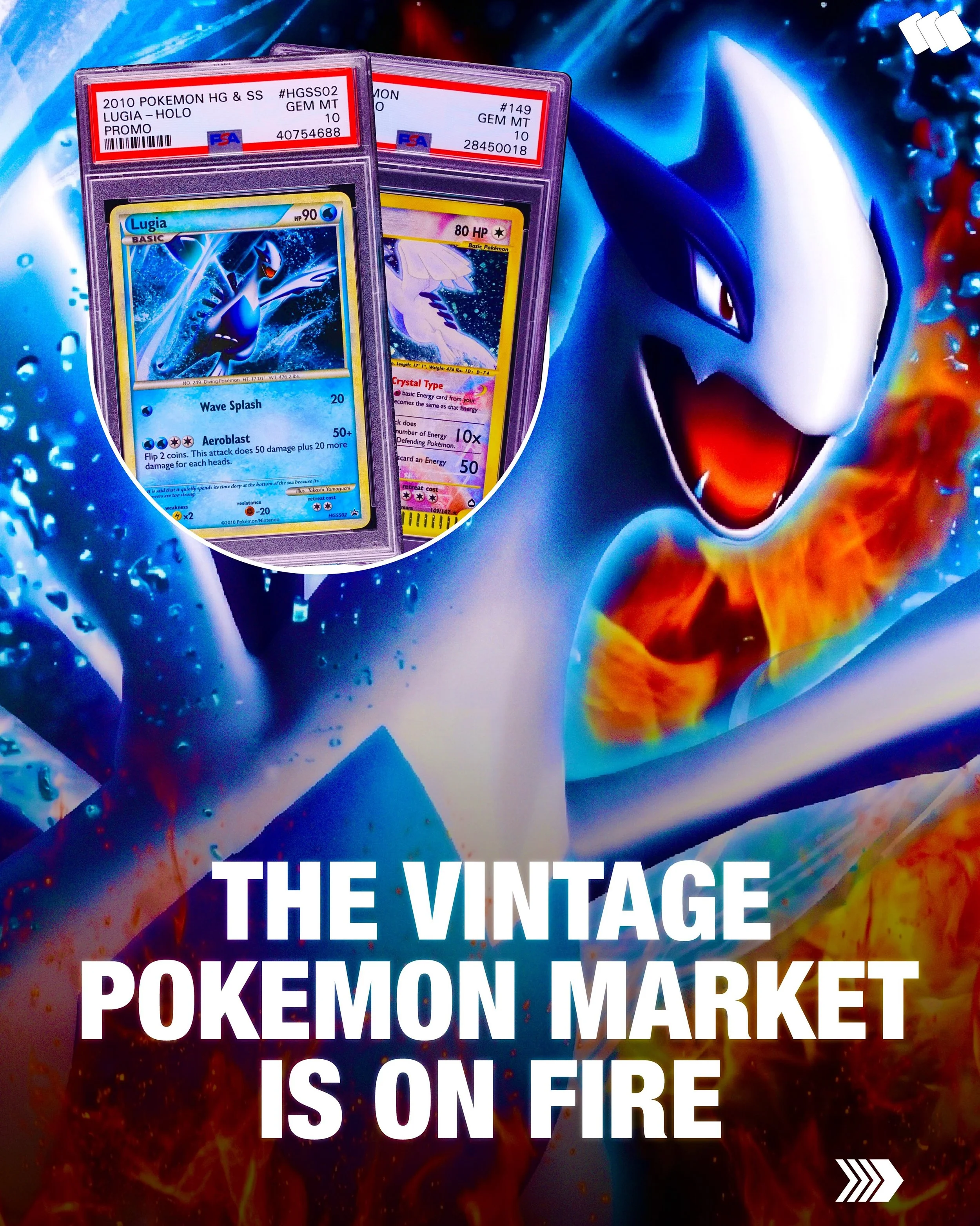 🚨 VINTAGE POK&Eacute;MON JUST HAD A MONSTER NIGHT.

Some of the biggest cards in the hobby just closed at auction, led by a Rayquaza Gold Star CGC 10 at $192K and two PSA 10 Lugias at $144K and $132K.

And the strength went well beyond the top three