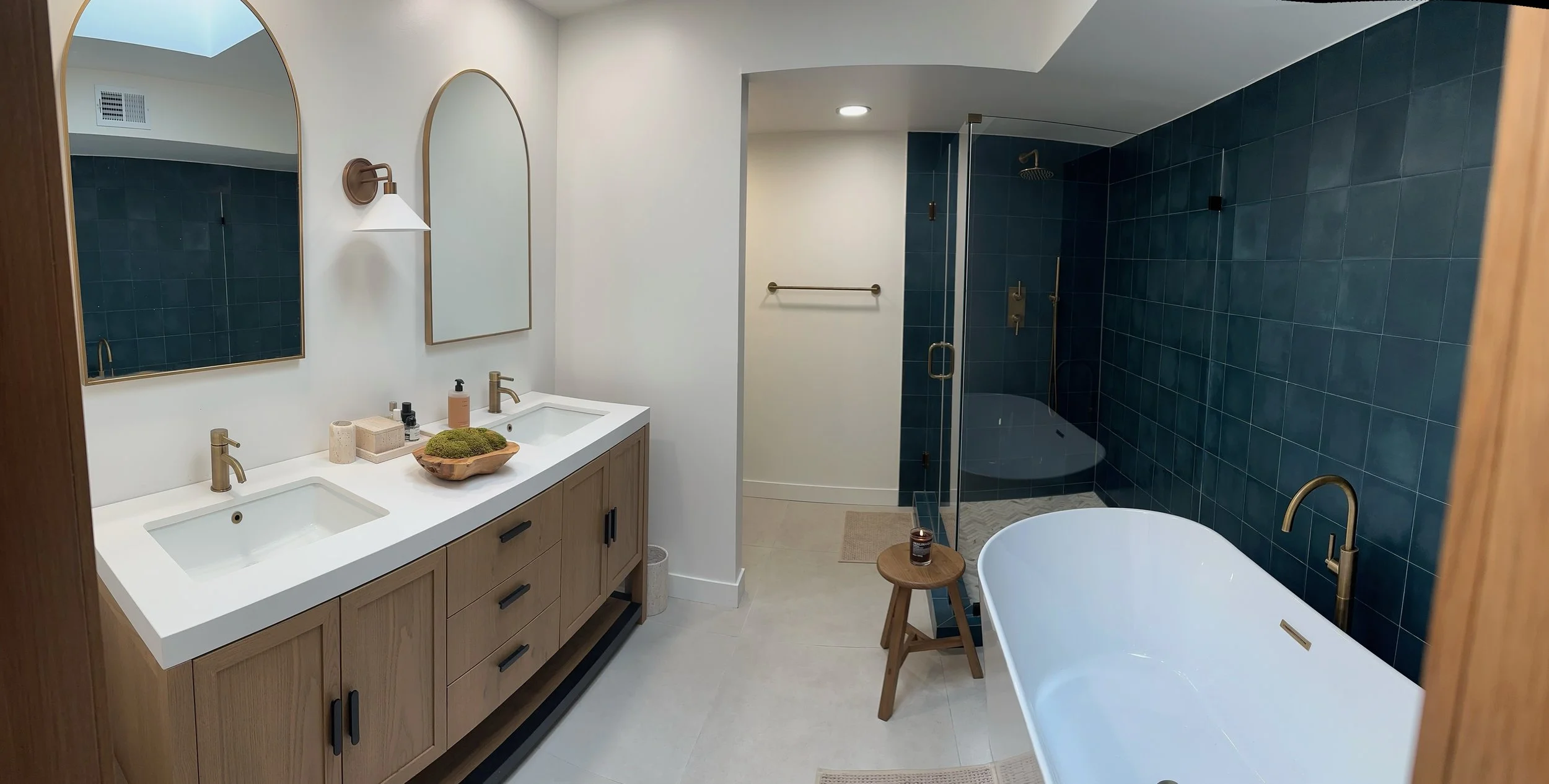 residential remodel plumbing tub and shower