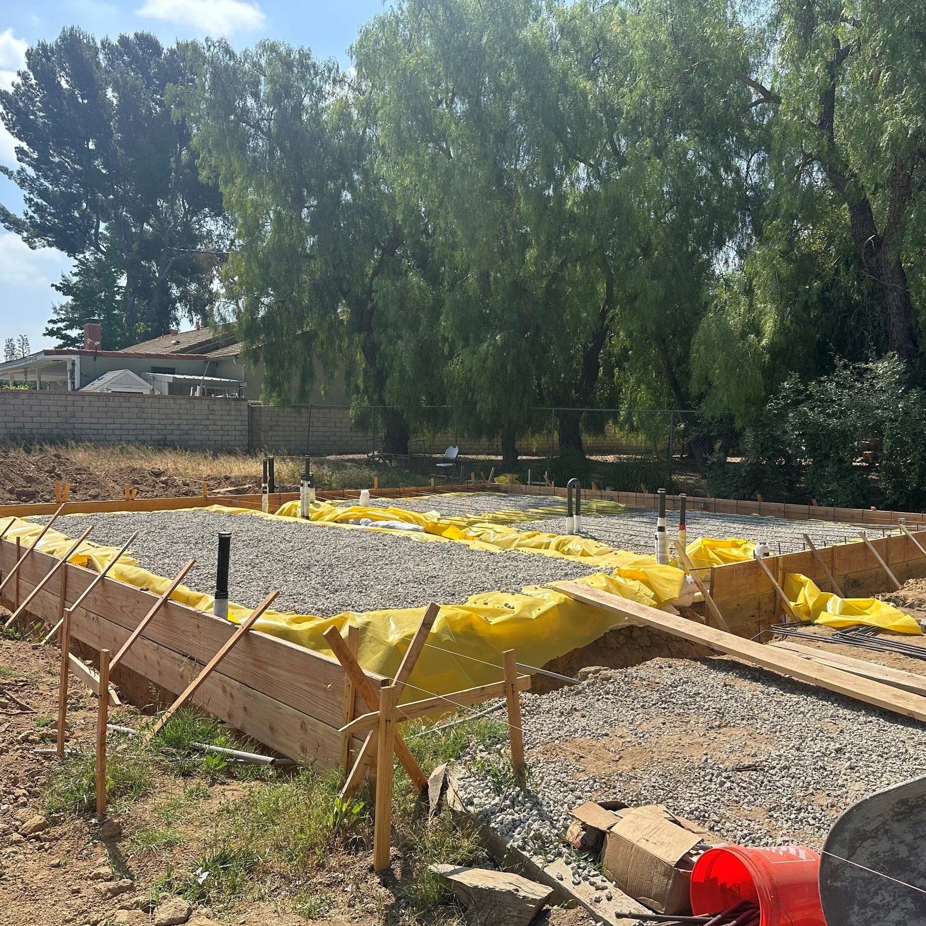 plumbing groundwork new construction