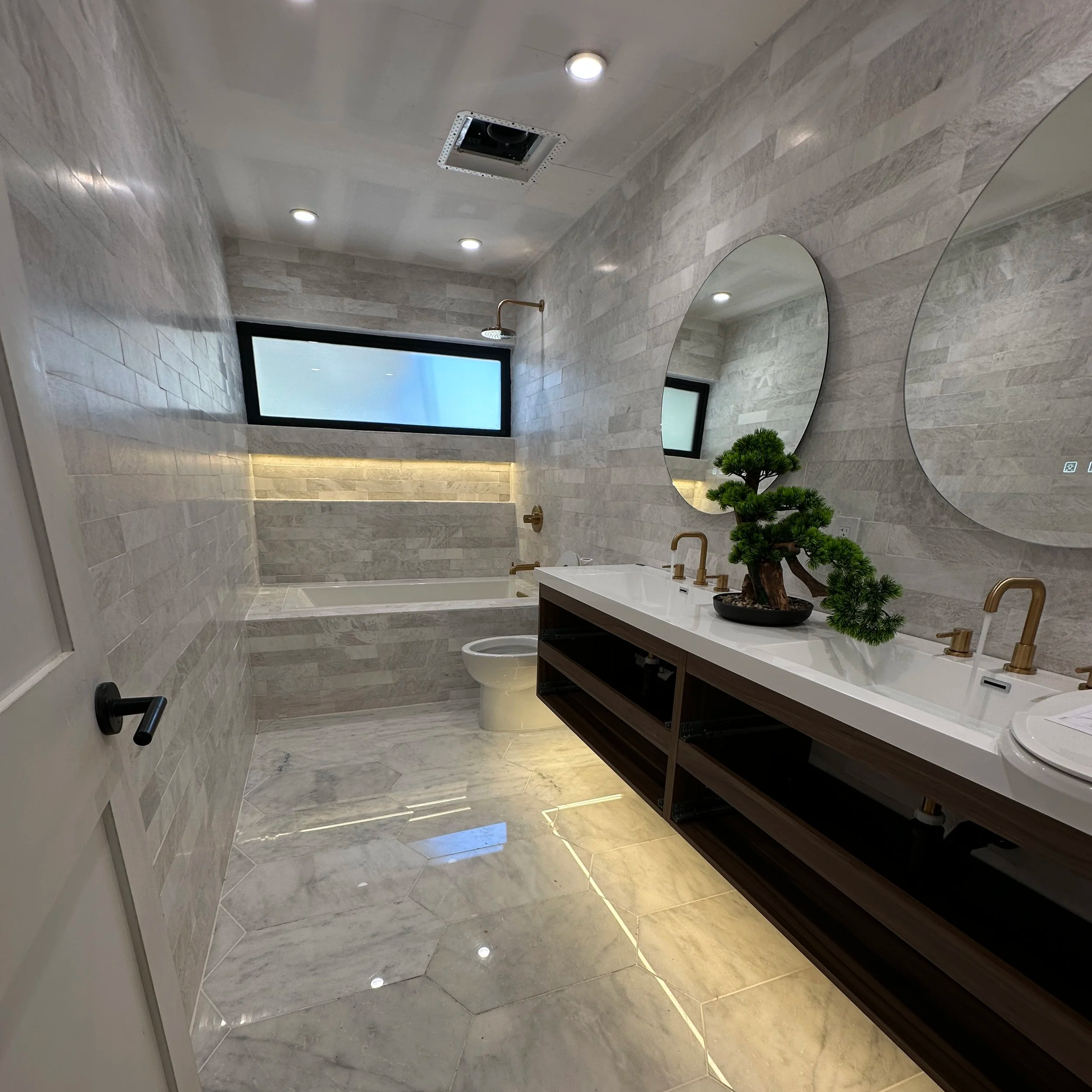 residential remodel plumbing sinks tub shower