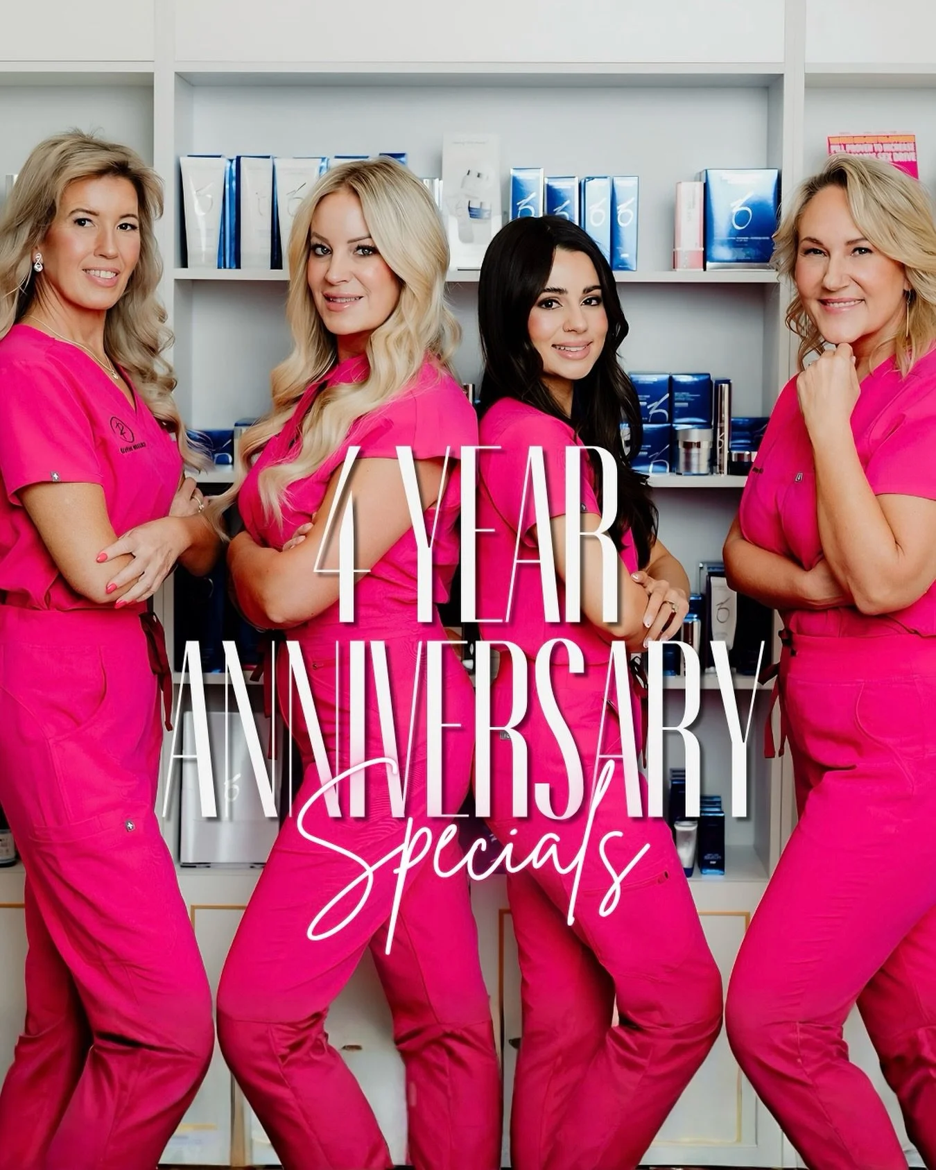Our Anniversary Event specials are officially here. 🩷

Join us on June 12 from 1&ndash;6 PM for exclusive event-only pricing on some of our most loved treatments, wellness services, and skincare.

𝐈𝐍𝐉𝐄𝐂𝐓𝐀𝐁𝐋𝐄𝐒

Sculptra or Radiesse
$599 pe