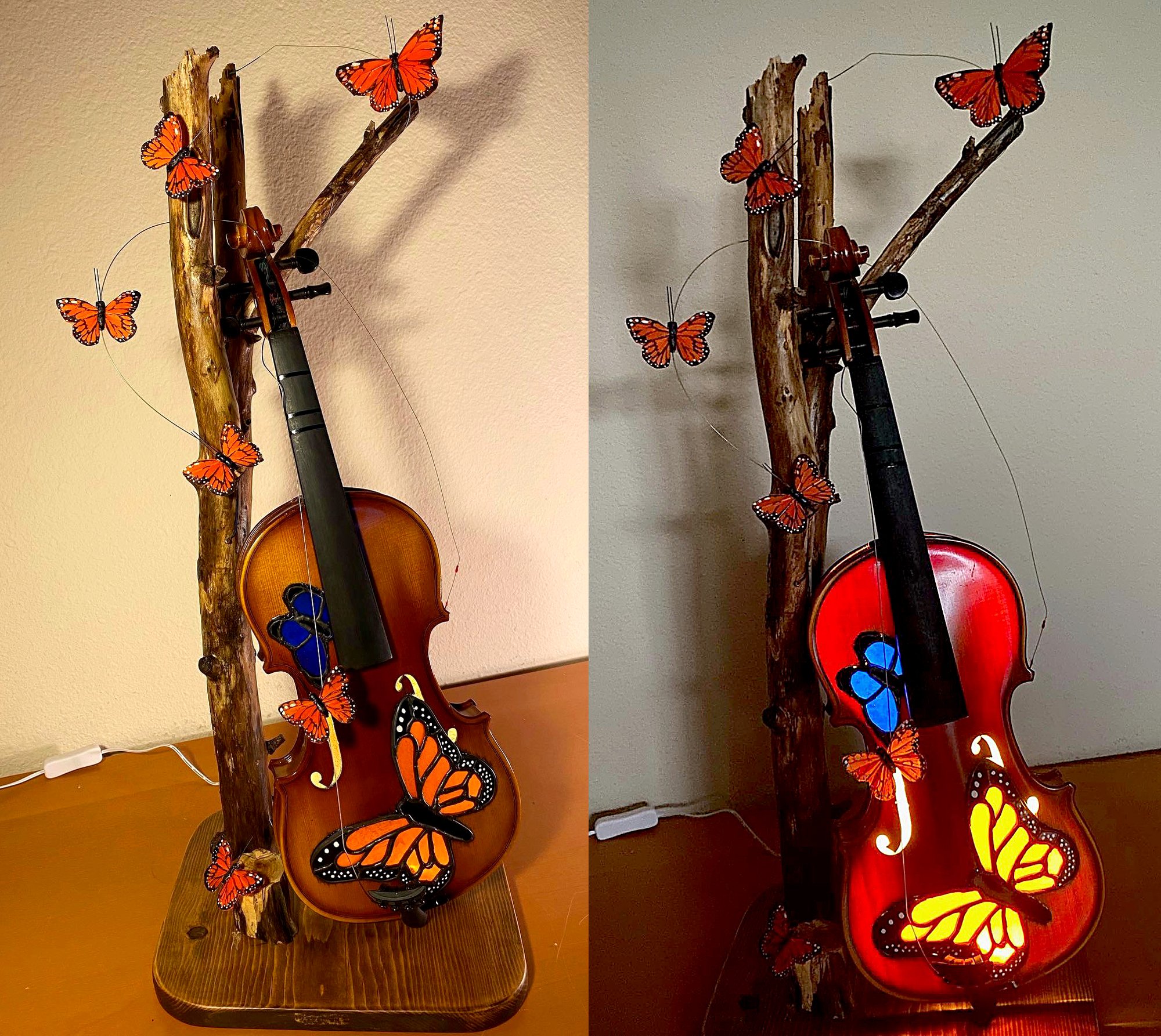 Violin & Butterfly art