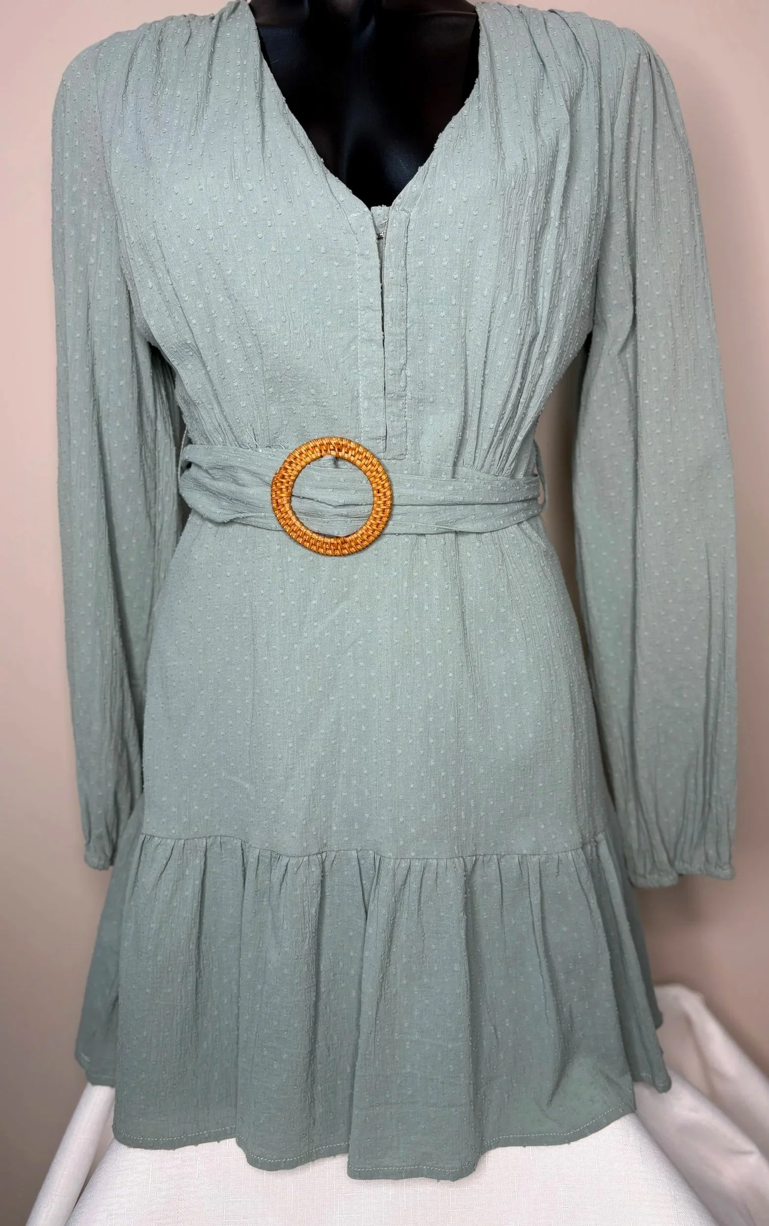 Fresh Soul Mint Mini Dress (Size 10) - Retro Glamour
