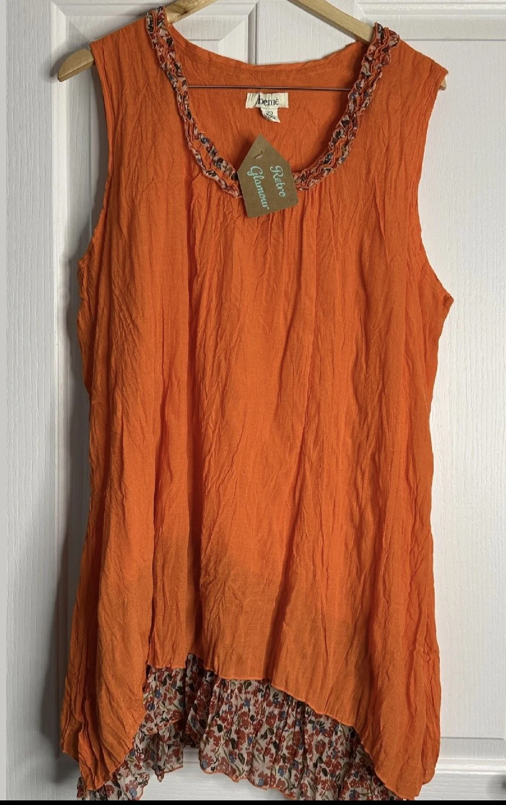 Orange Layered Taking Shape Tank Top  - Bright Boho (Size 20)